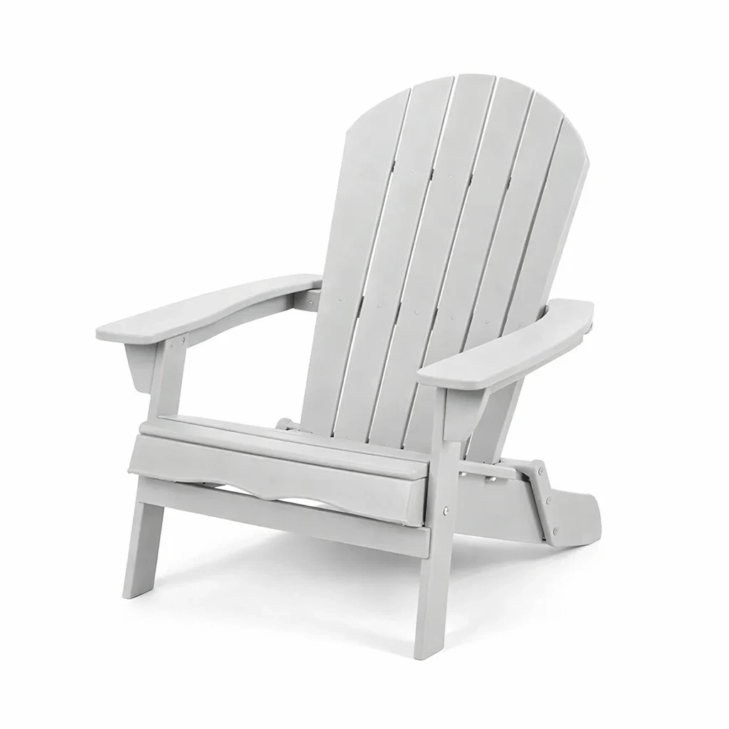Adirondack Gartenstuhl Kunststoff Grau-Furniavexo