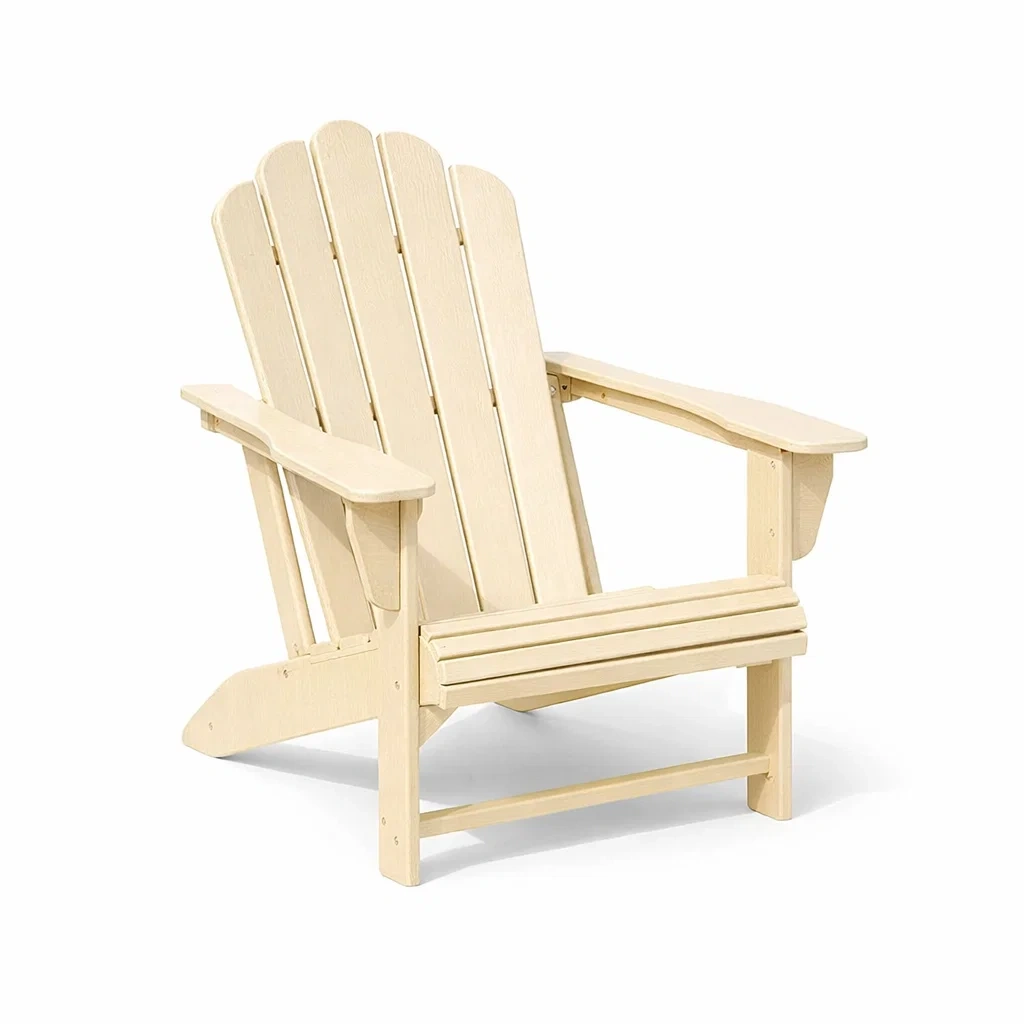 Adirondack Holzstuhl Creme-Furniavexo