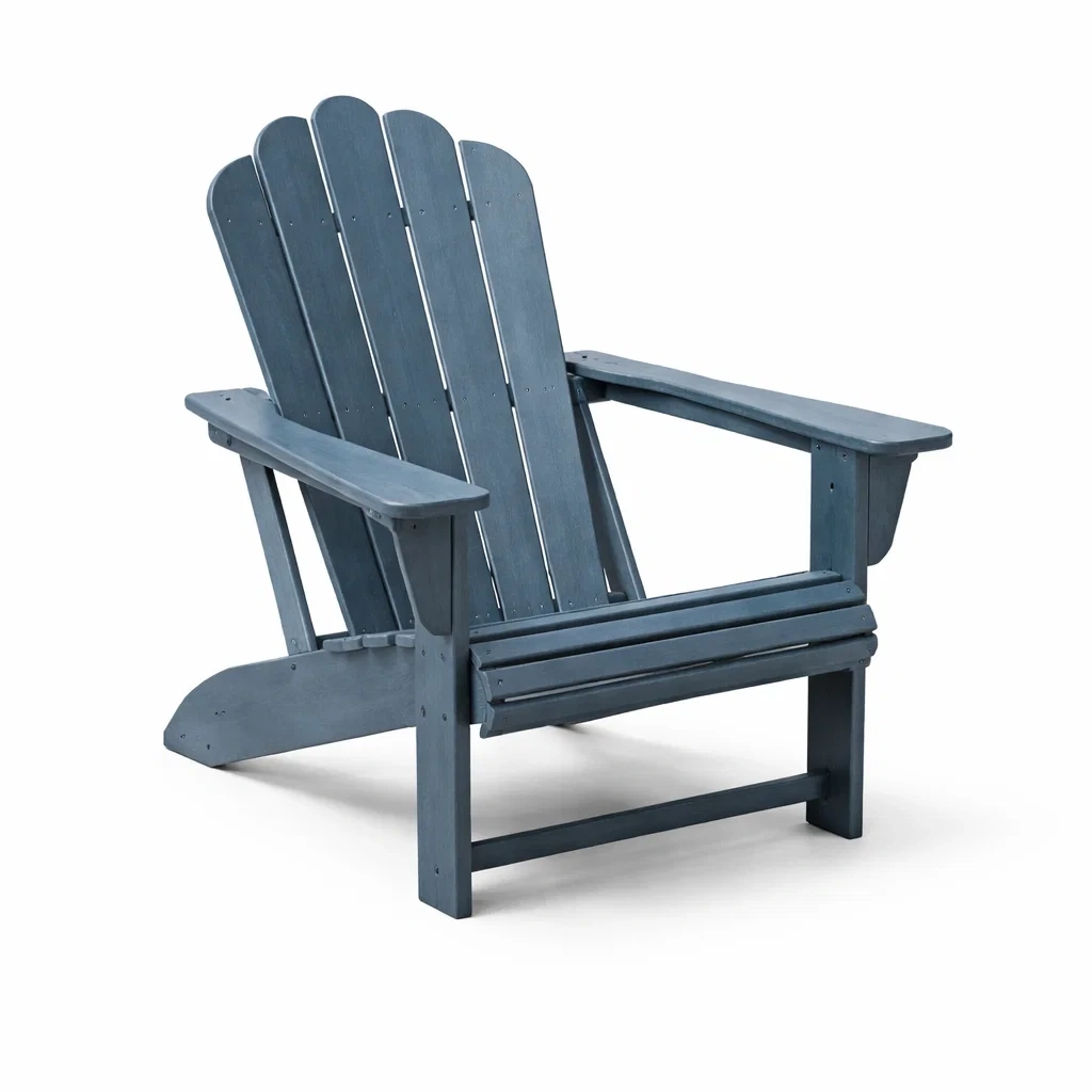 Adirondack Gartenstuhl aus Holz Dunkelblau 88 cm-Furniavexo