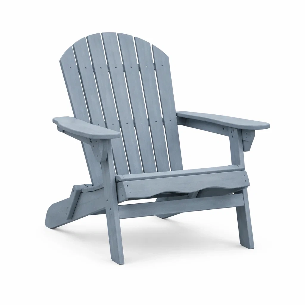Adirondack Stuhl Holz Blau 88cm x 75cm x 90cm-Furniavexo