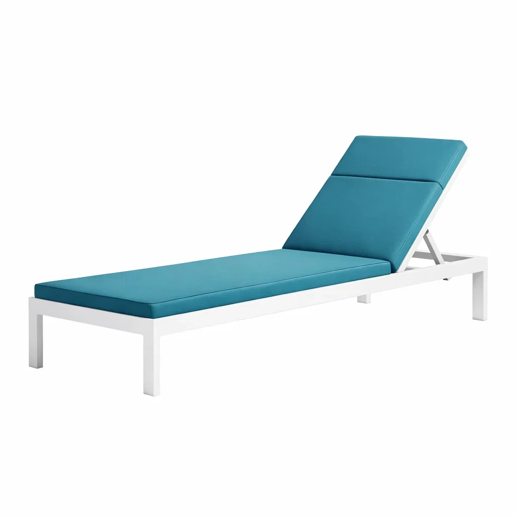 Aluminium Gartenliege Blau 200x65x32 cm-Furniavexo
