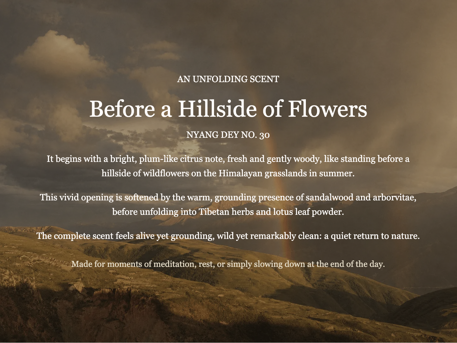 Nyang Dey 30  Monk Made Premium High Altitude Floral Incense