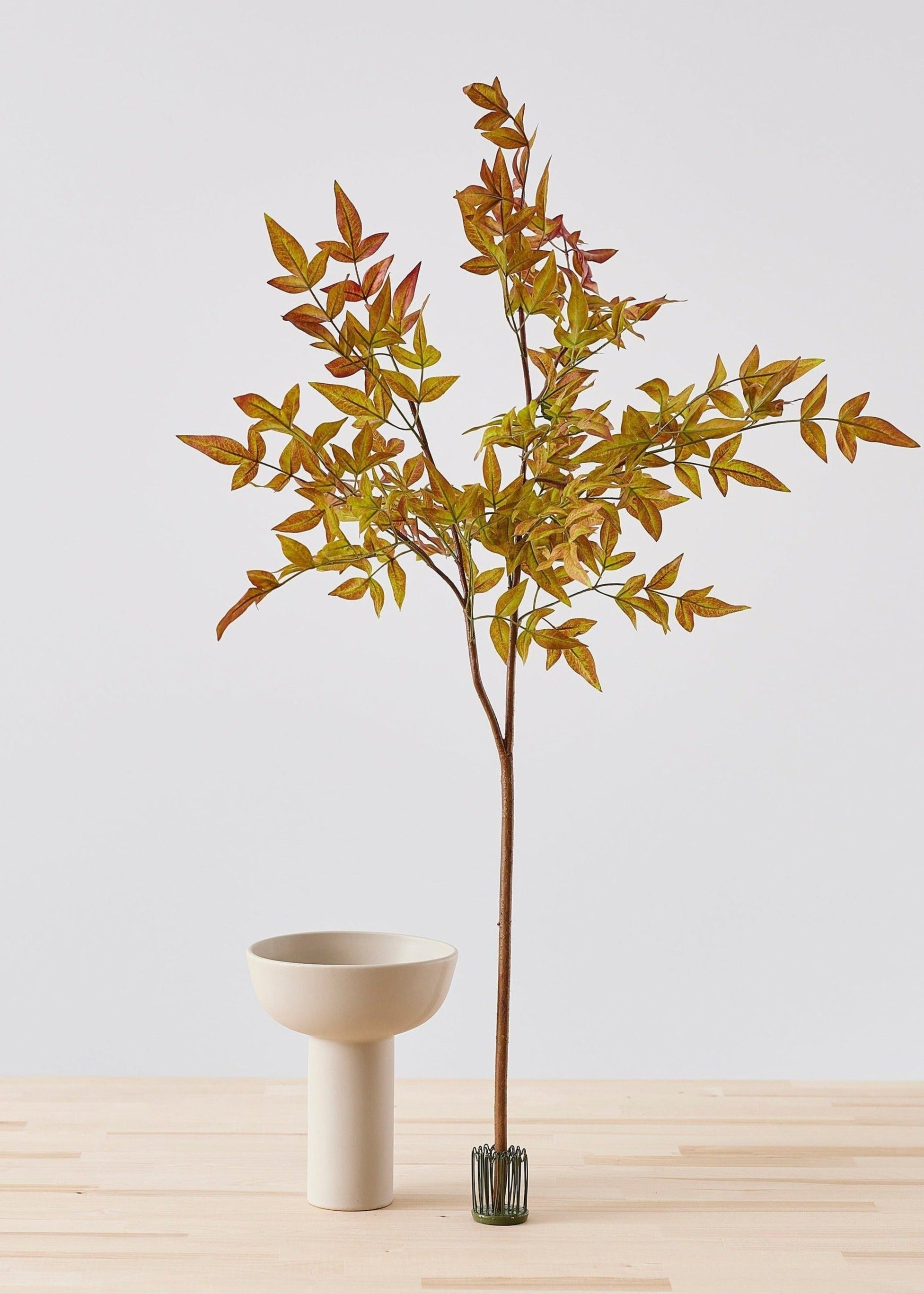 Faux Nandina Branch Design with Pin Frog