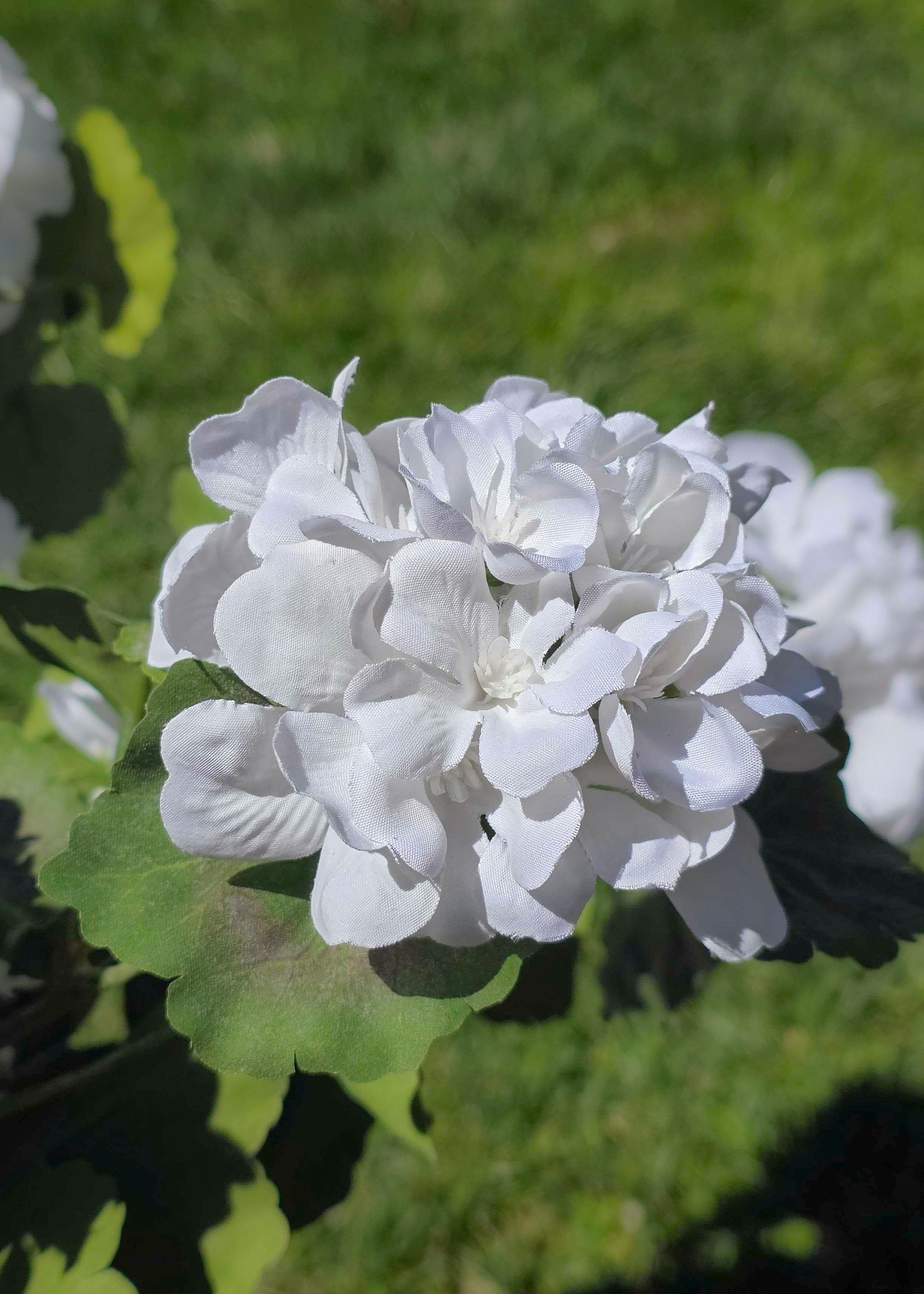 White Faux Geranium