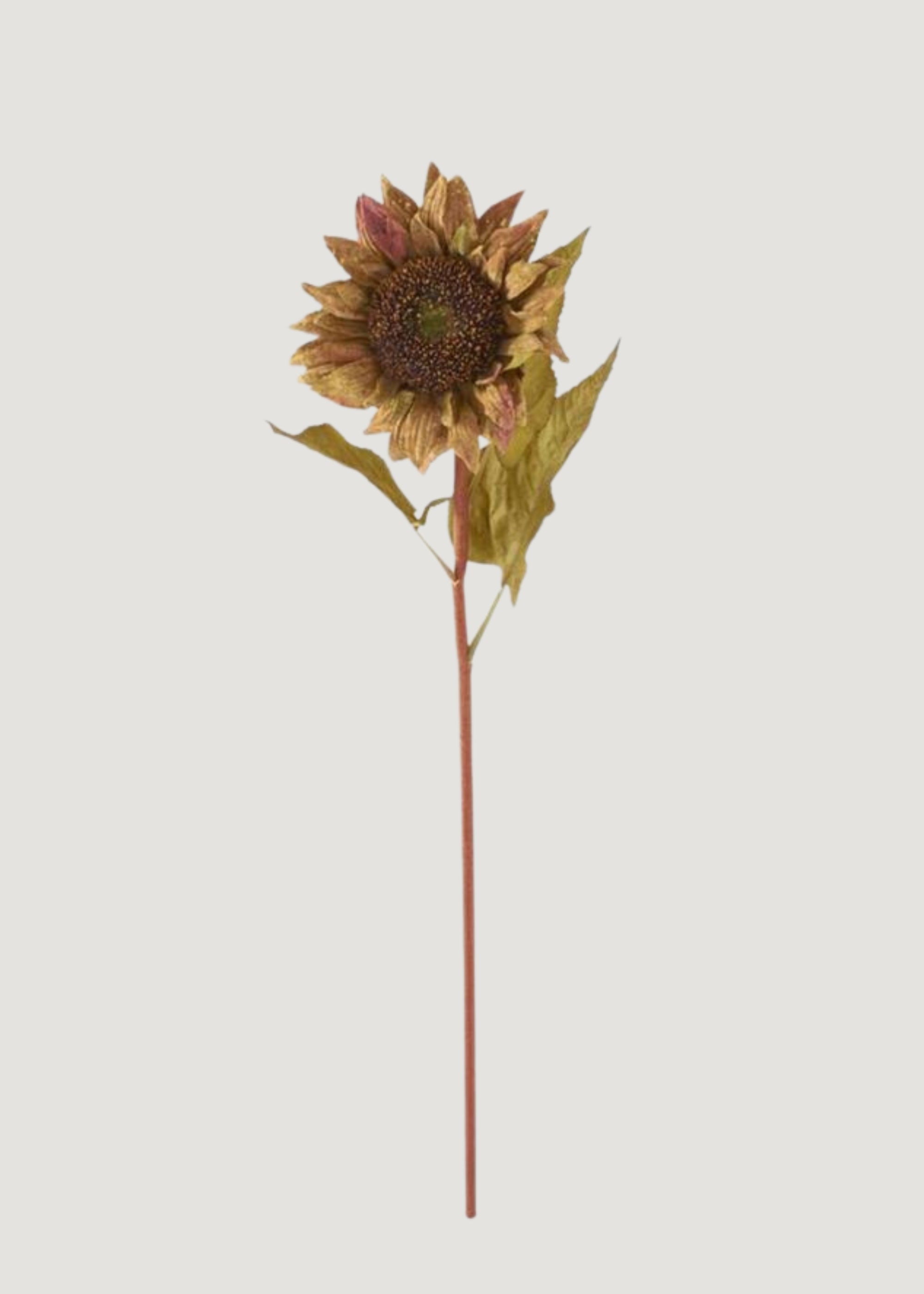 Mustard and Burgundy Artificial Sunflower