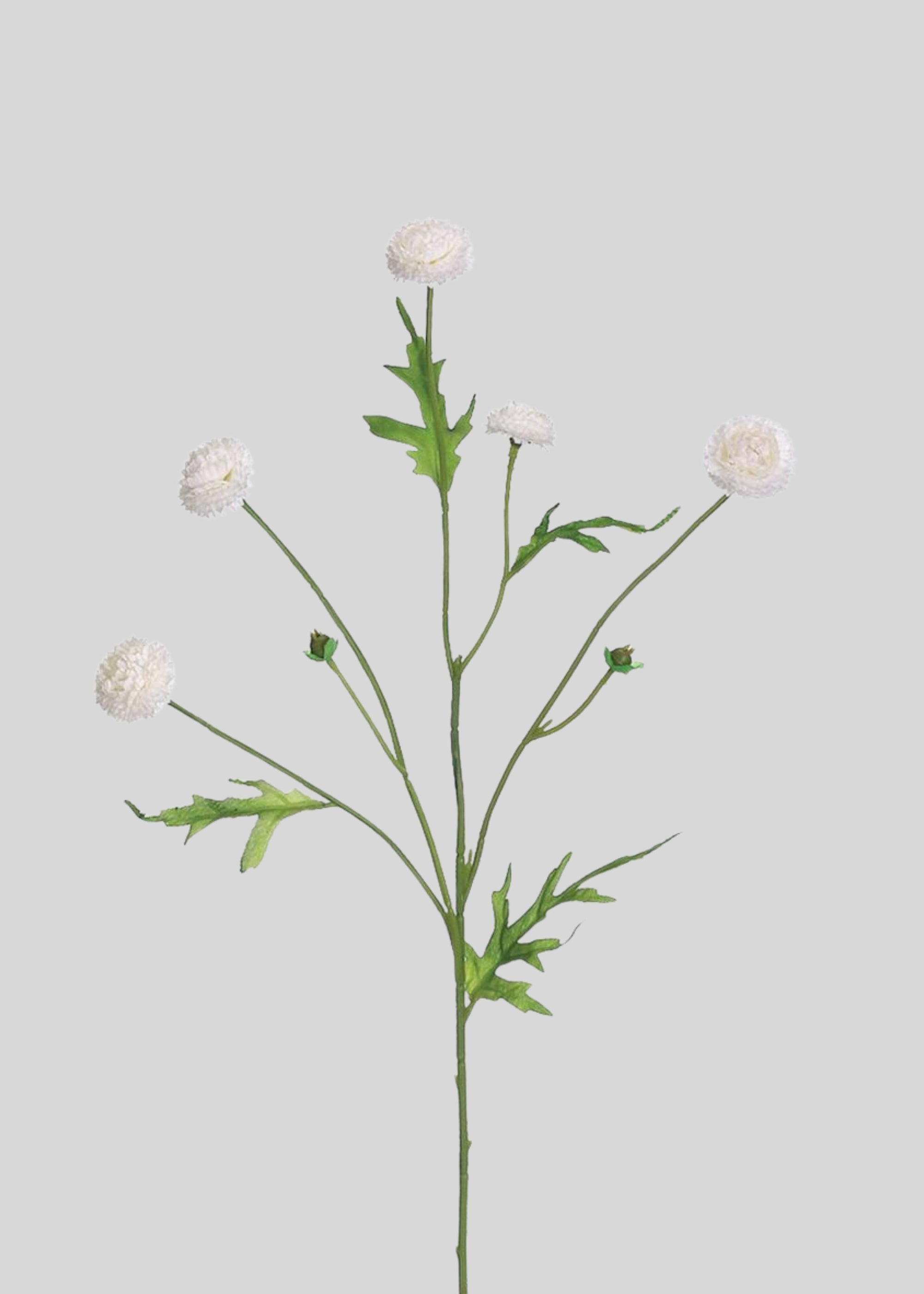 White Pom Pom Artificial Wildflowers
