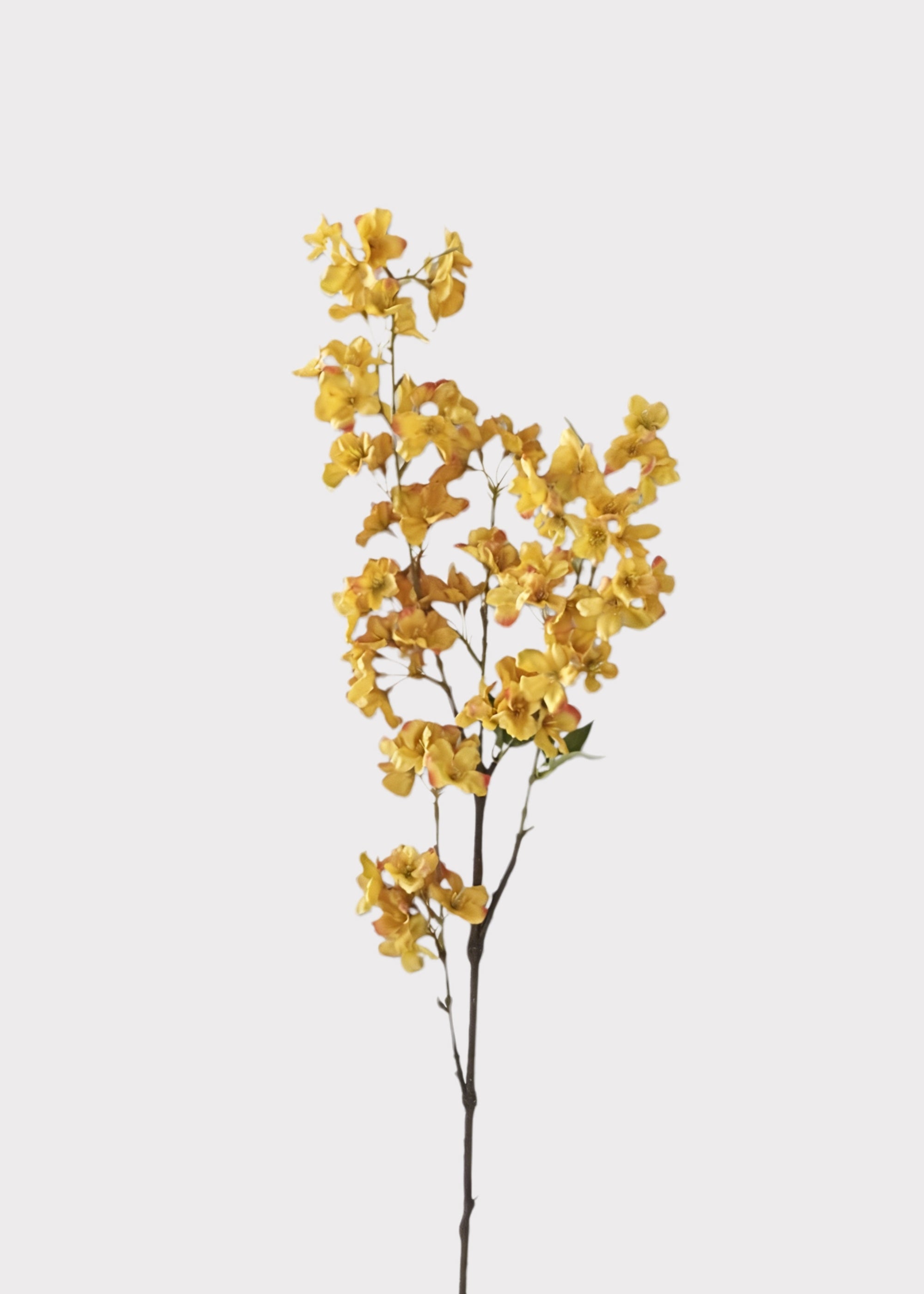 Fake Cherry Blossom Branch in Golden Yellow