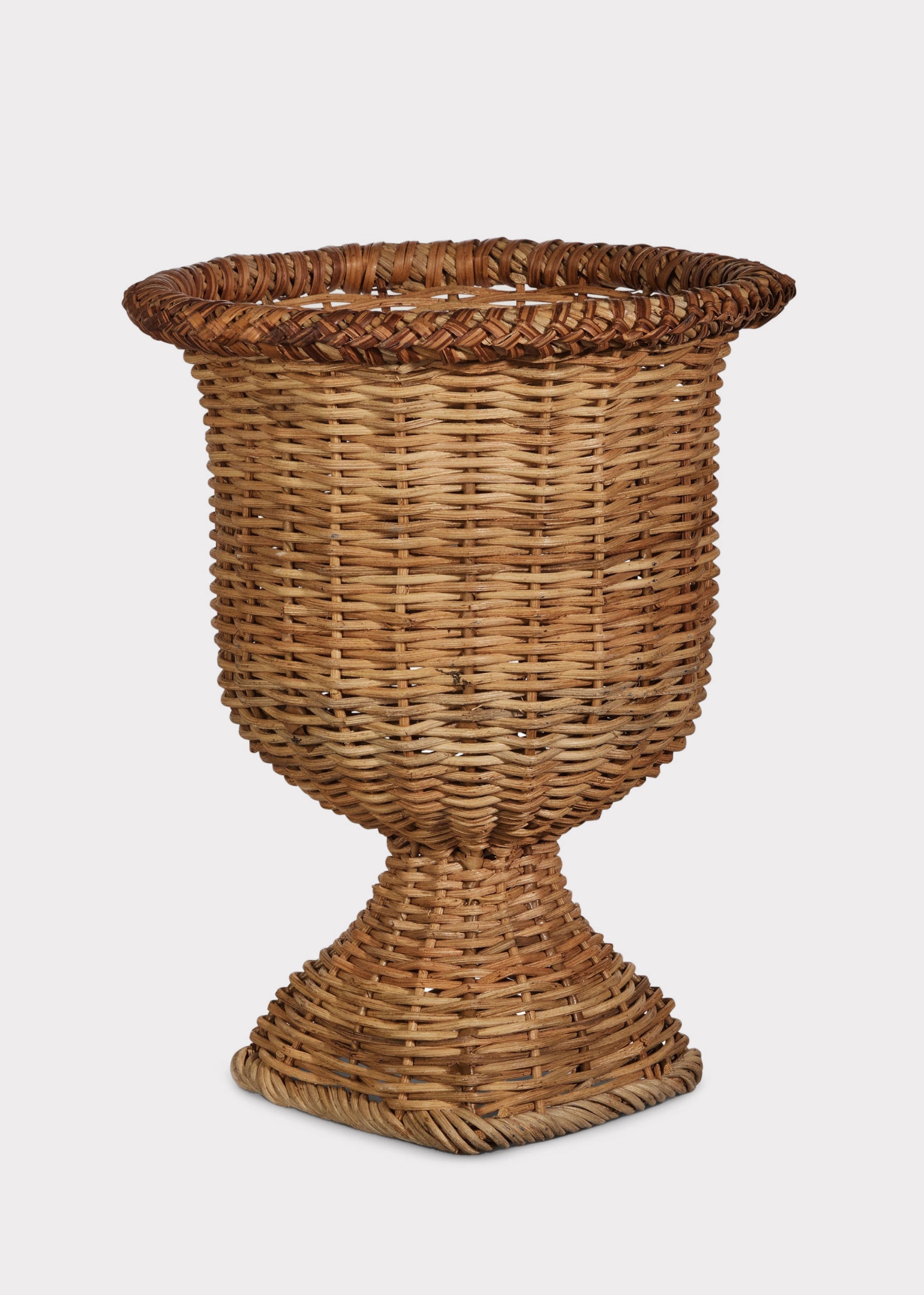 Woven Rattan Urn Planter Pot