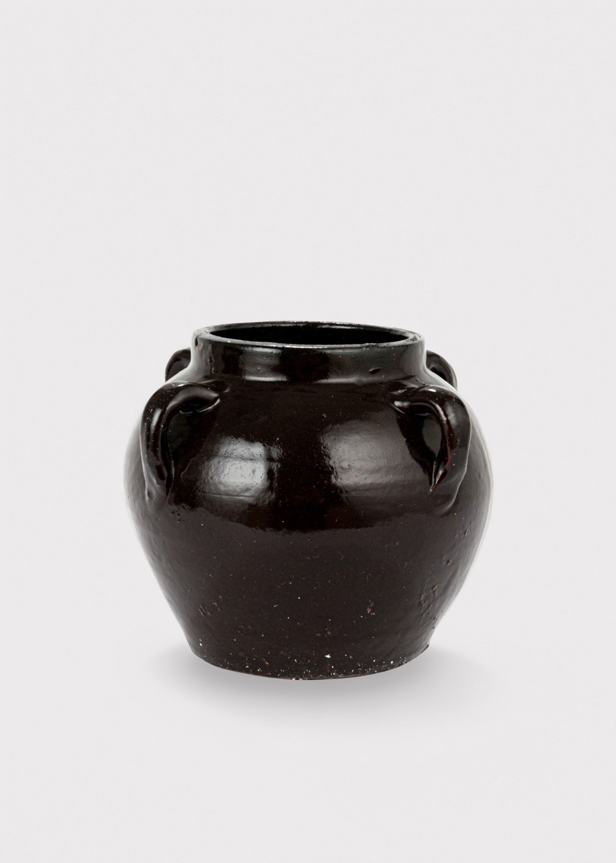 Distressed Clay Round Jar Vase