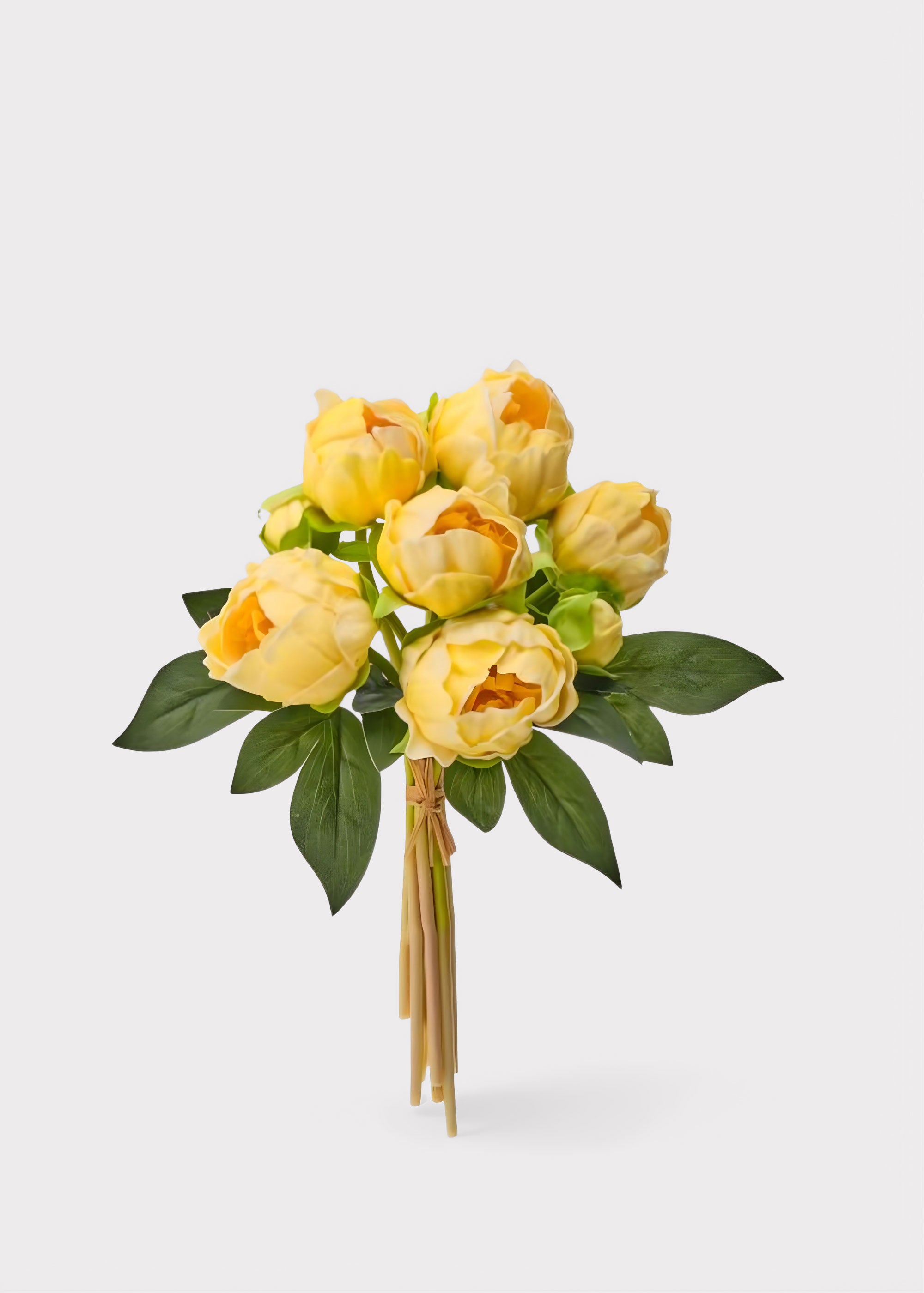 Yellow Real Touch Peony Bundle