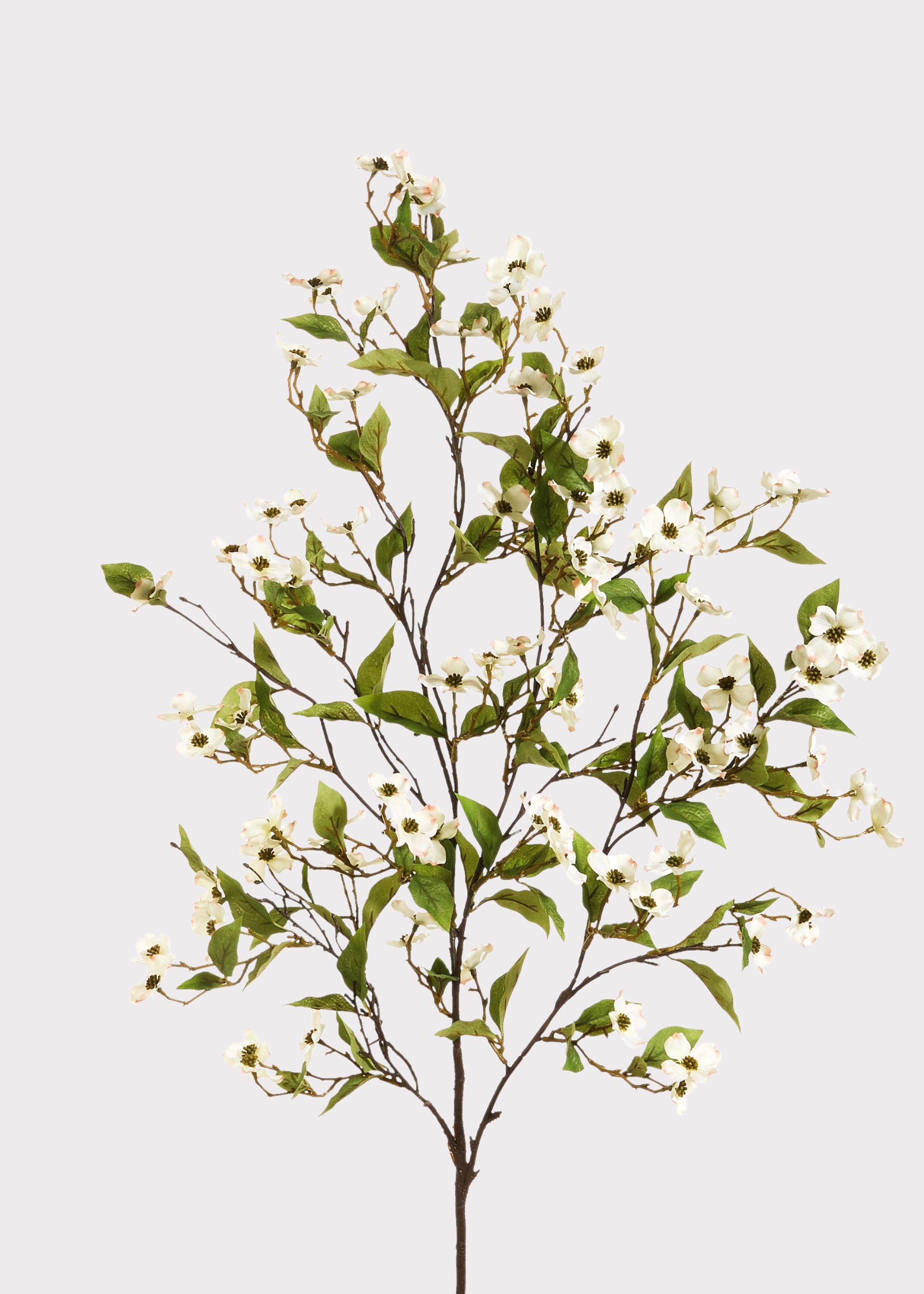 White Artificial Dogwood Branch