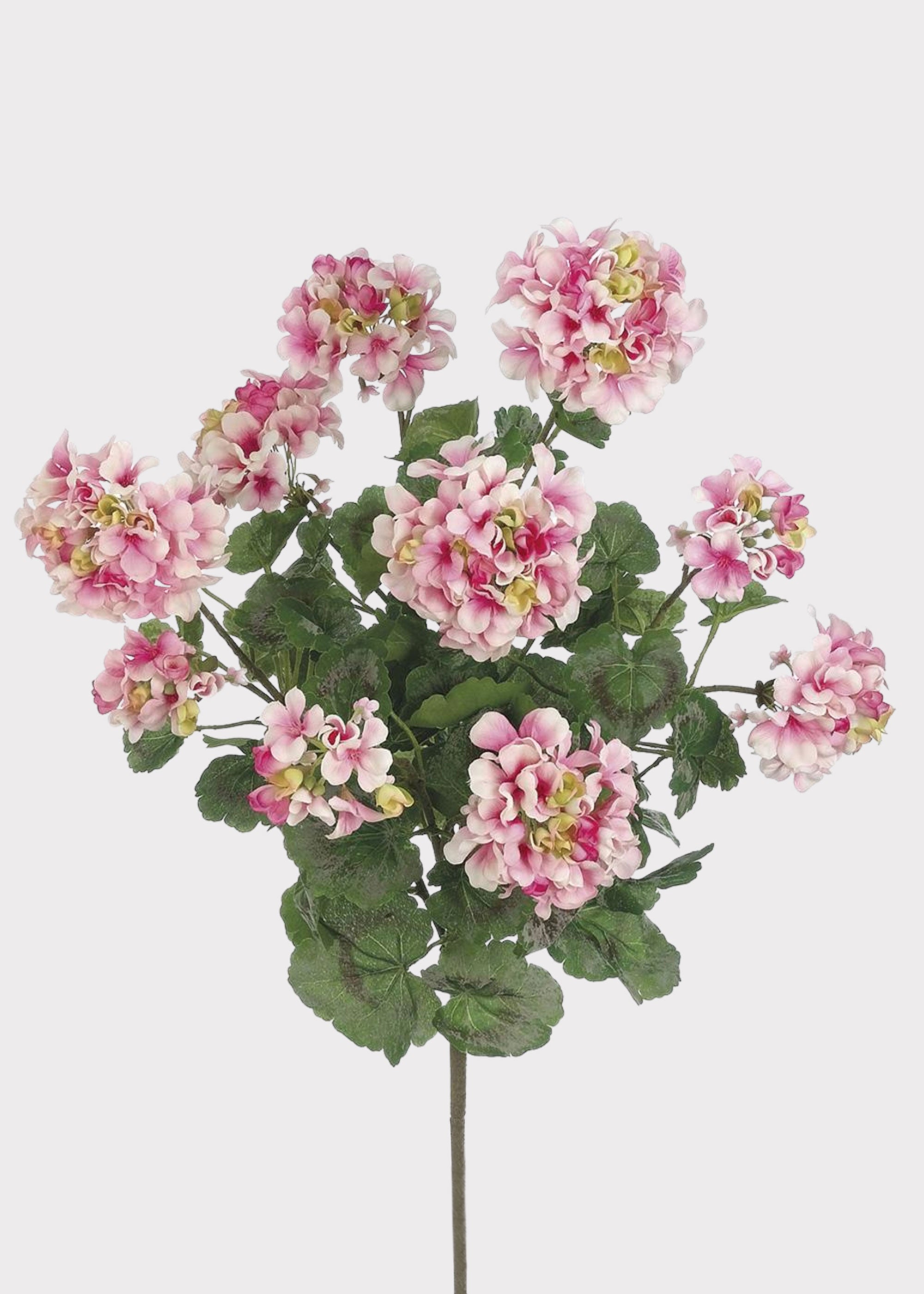 Fake Indoor/Outdoor Pink Geranium Water Resistant Bush
