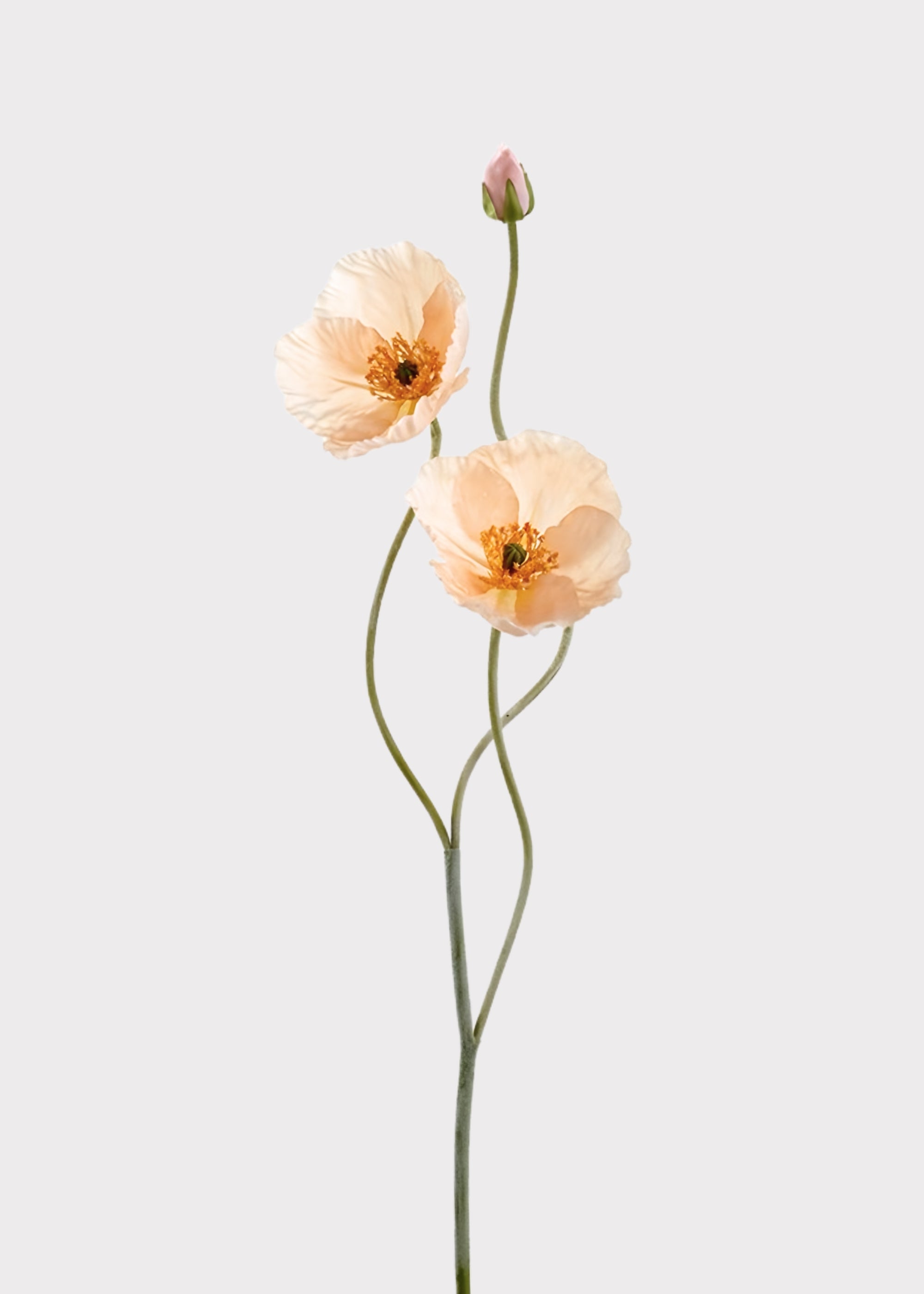 Fake Poppies in Peach