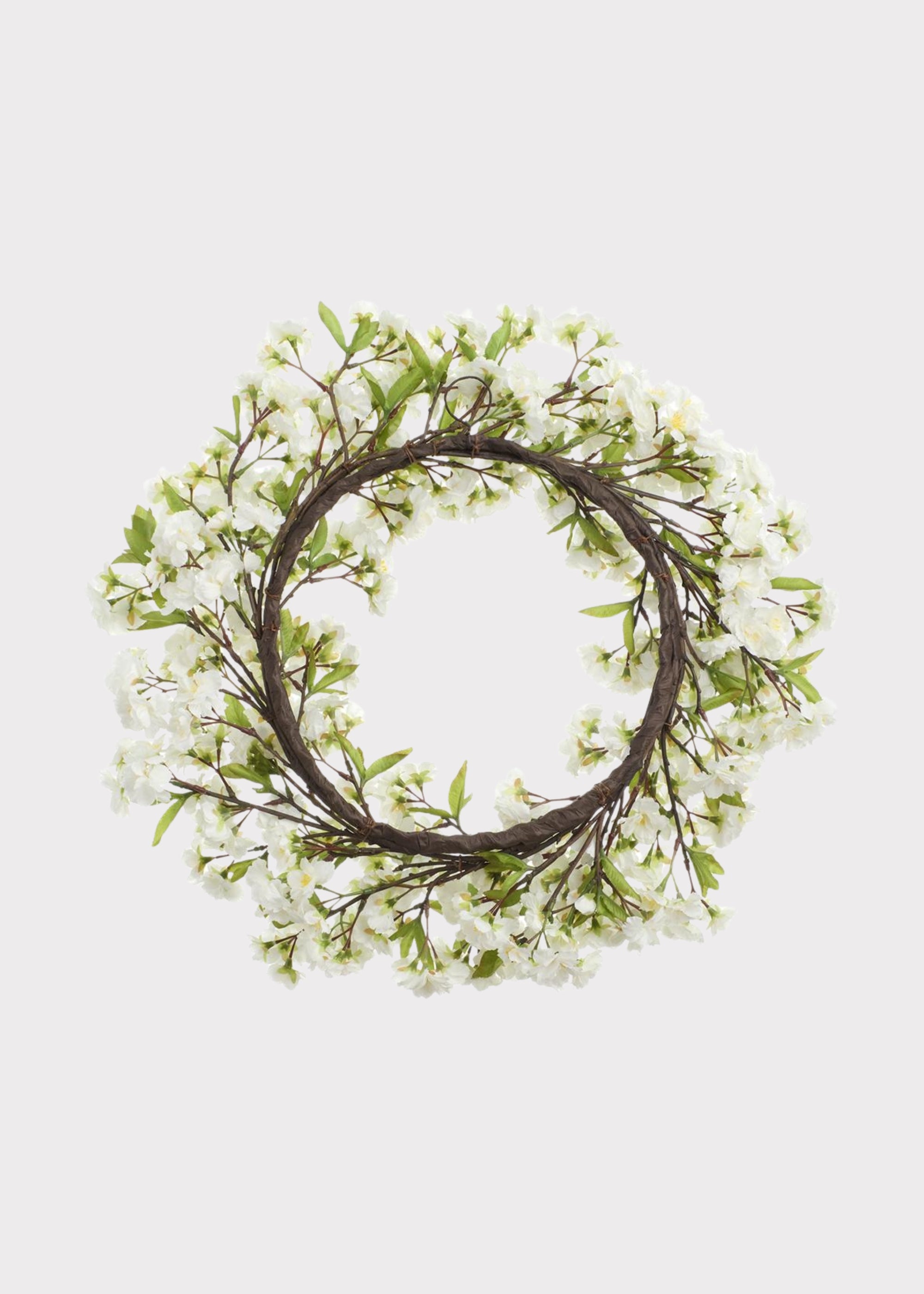 Back of Fake Cherry Blossom Wreath