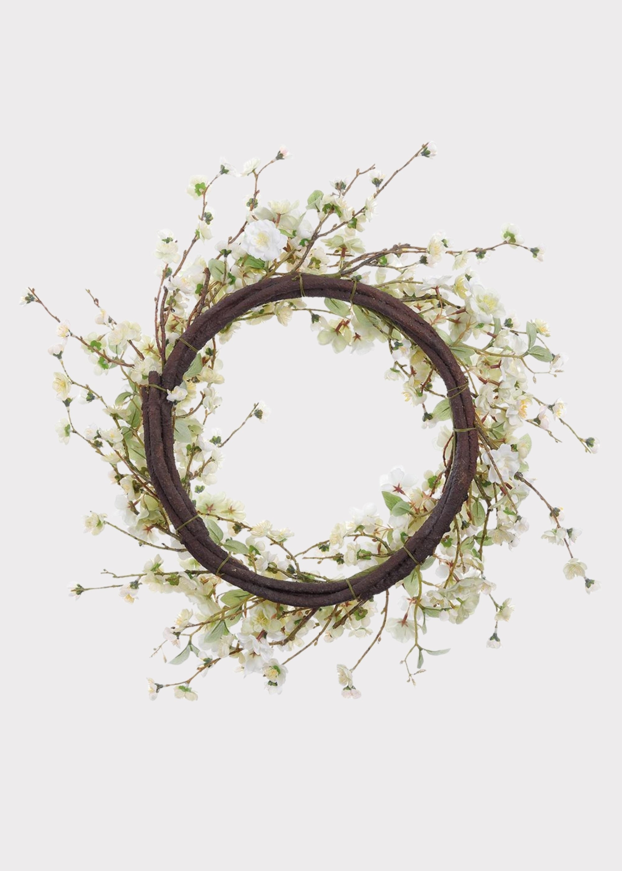 Back of Artificial Cherry Blossom Flower Wreath