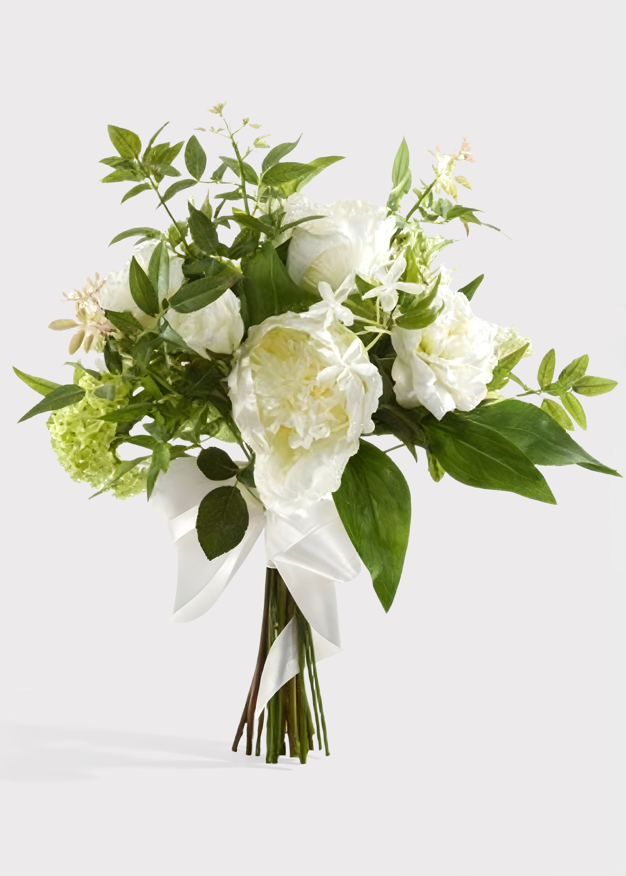 Large Cream White Faux Rose and Peony Mixed Bouquet