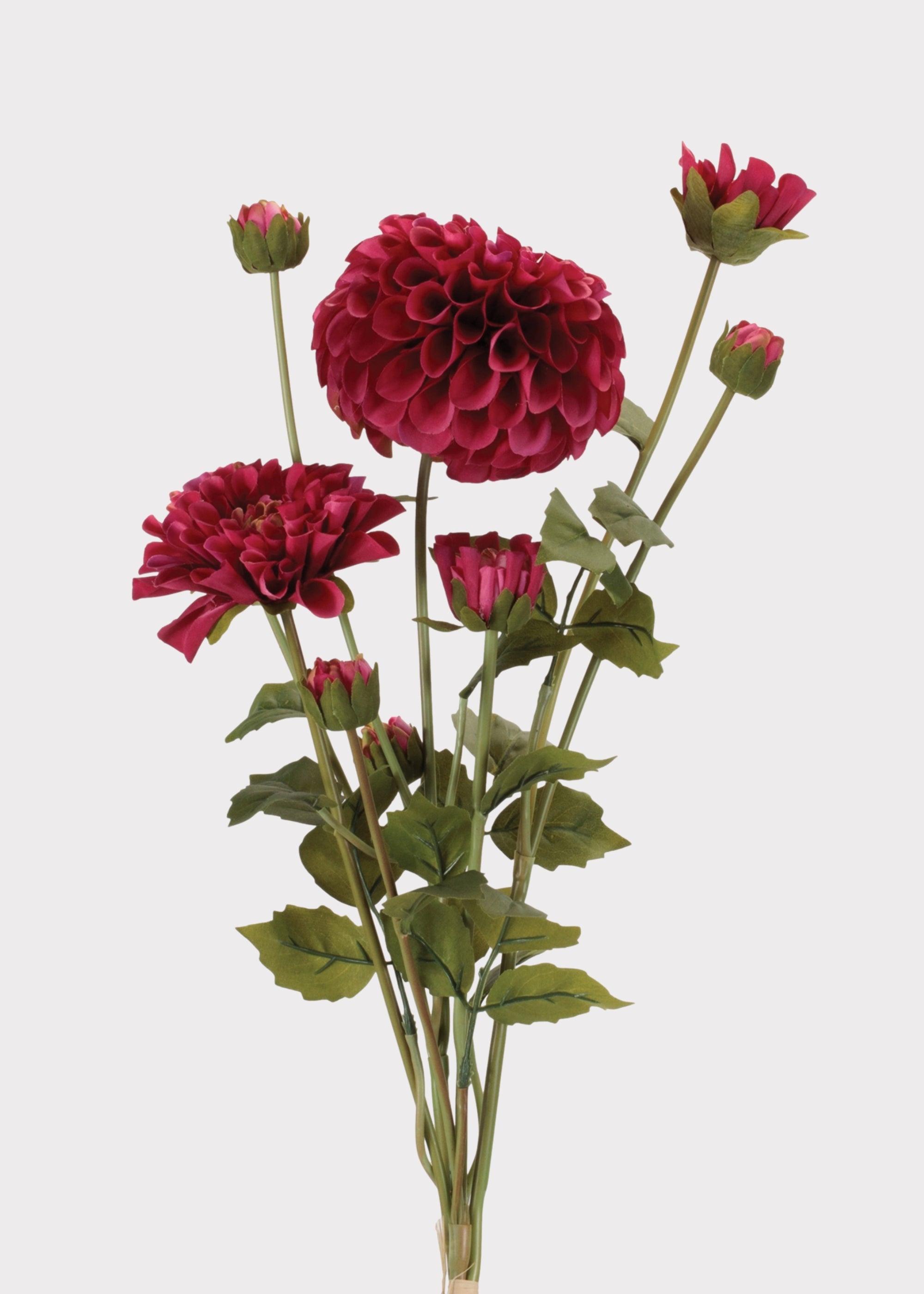 Faux Zinnias in Fuchsia