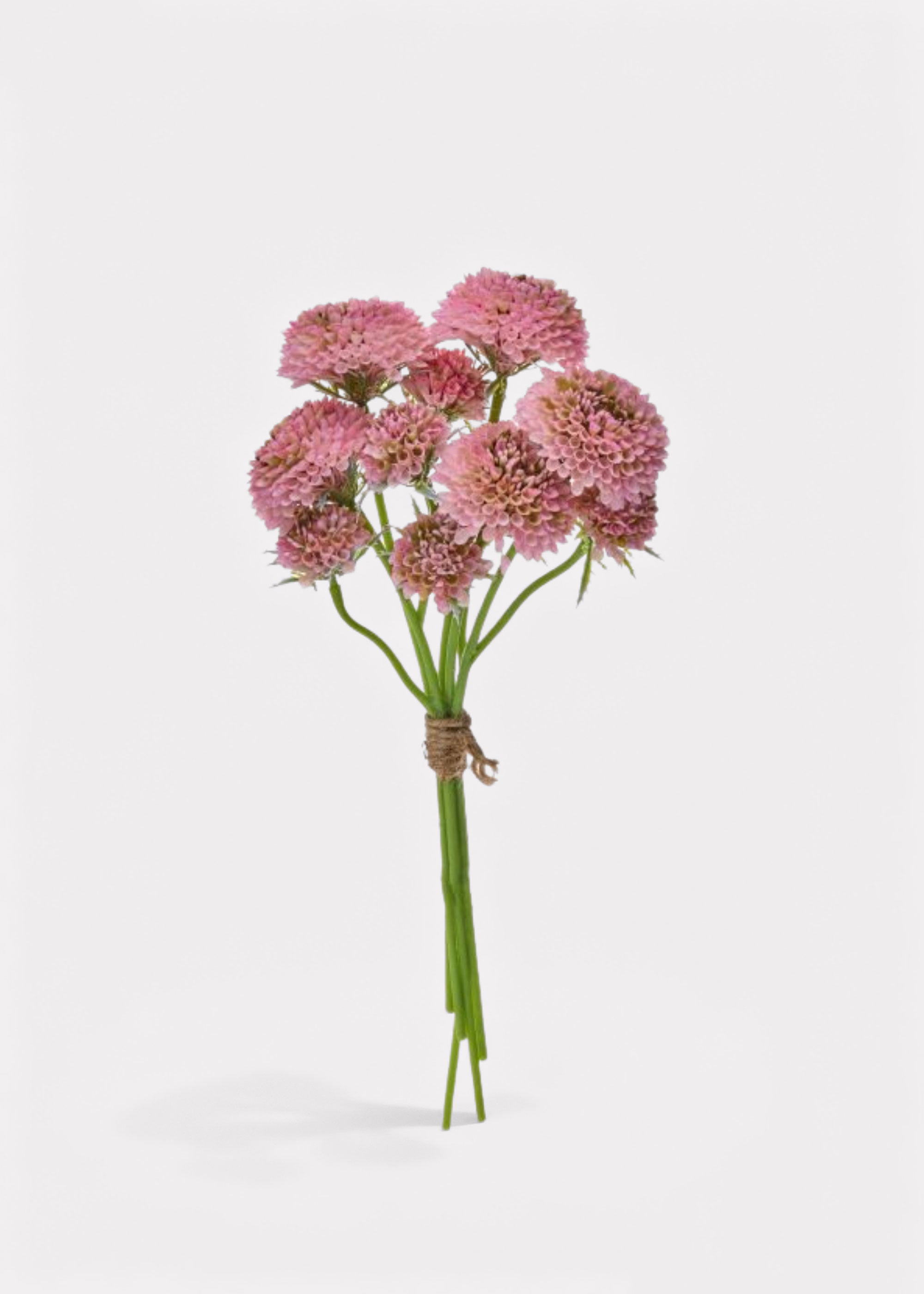 Mauve Pink Bundle of Fake Scabiosa Wildflowers