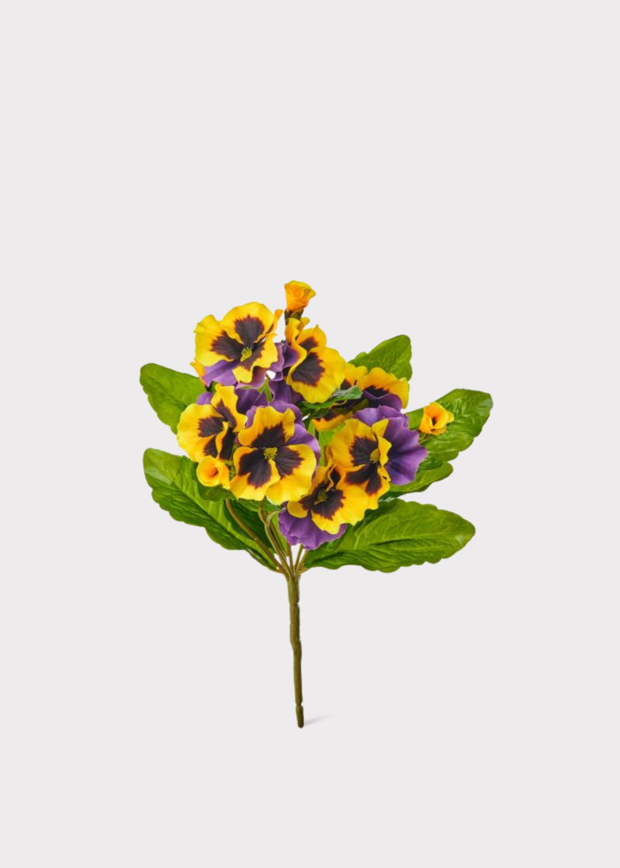 Fake Yellow and Purple Pansies