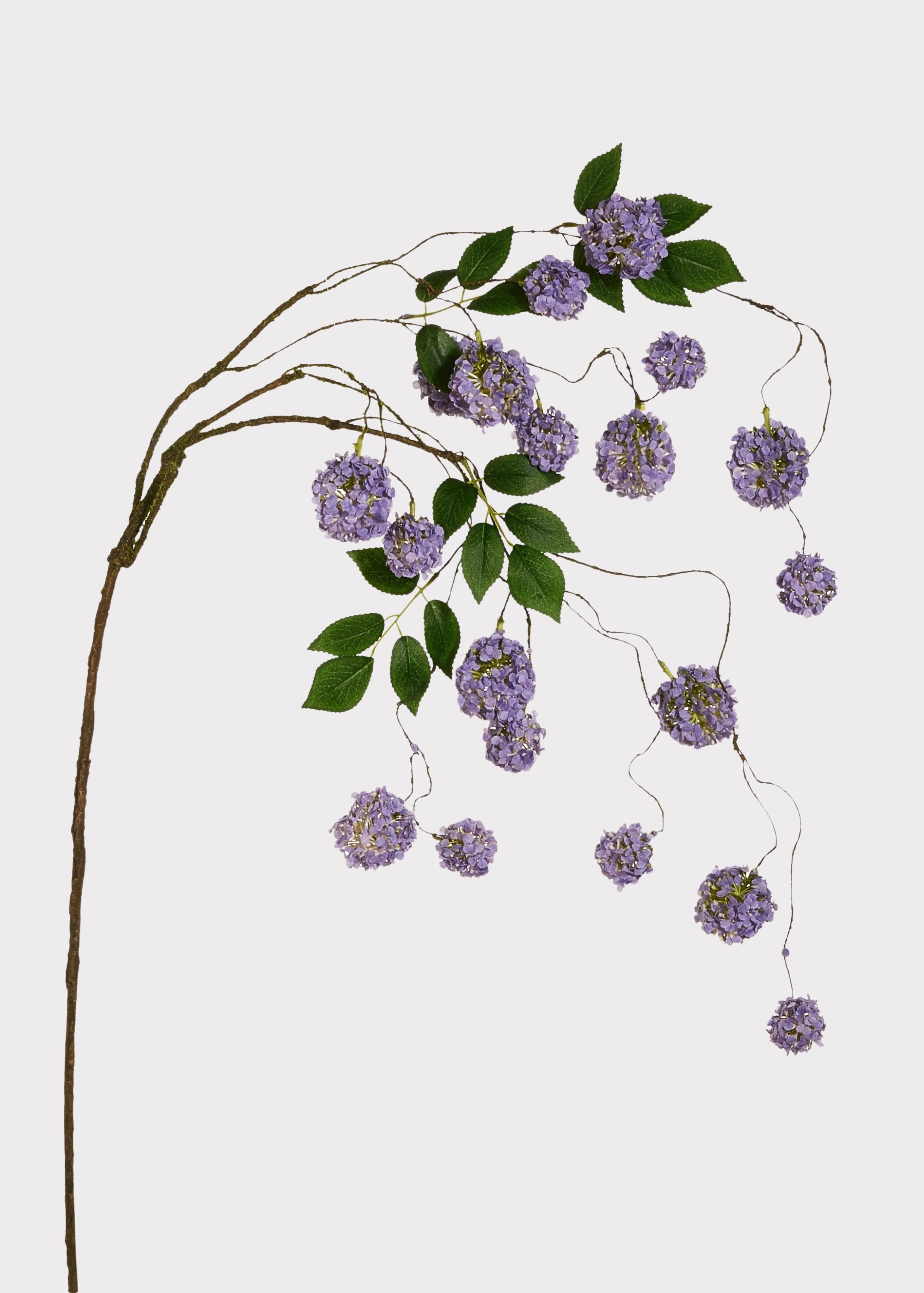 Purple Mini Fake Hydrangea Hanging Flower Branch