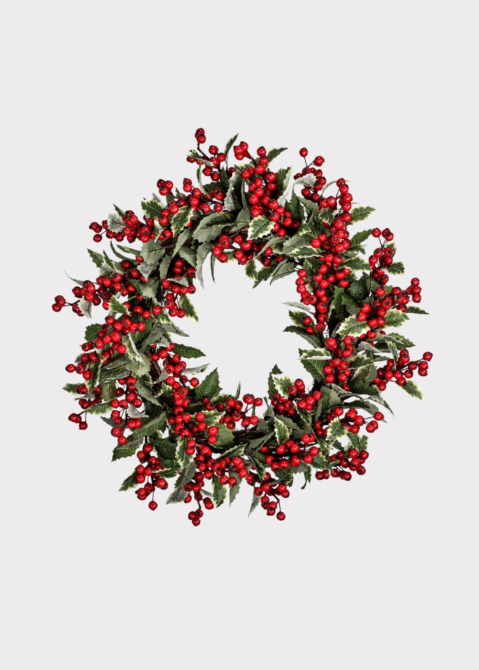 Winter Holly and Berry Wreath