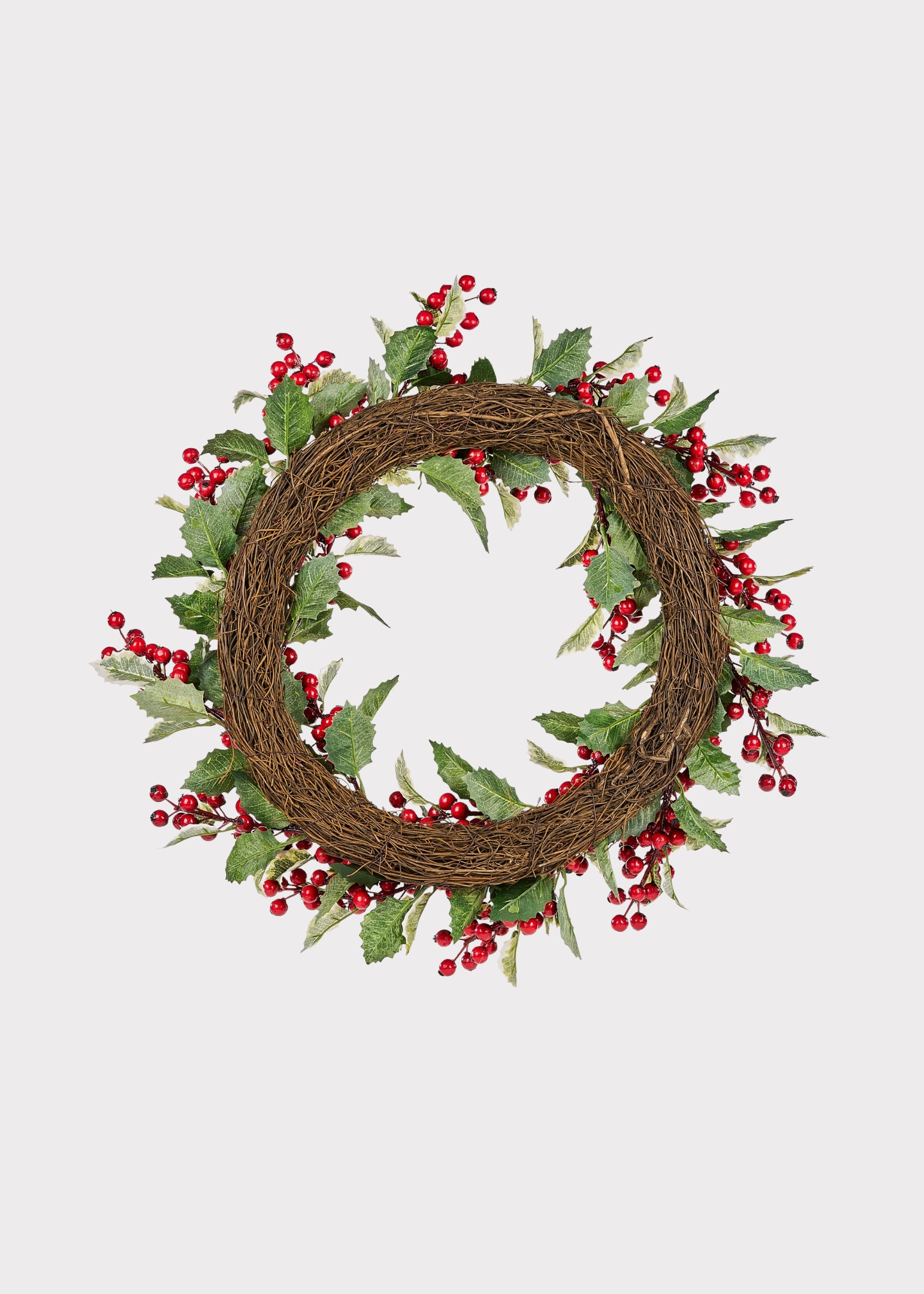 Back of Holly and Berry Wreath