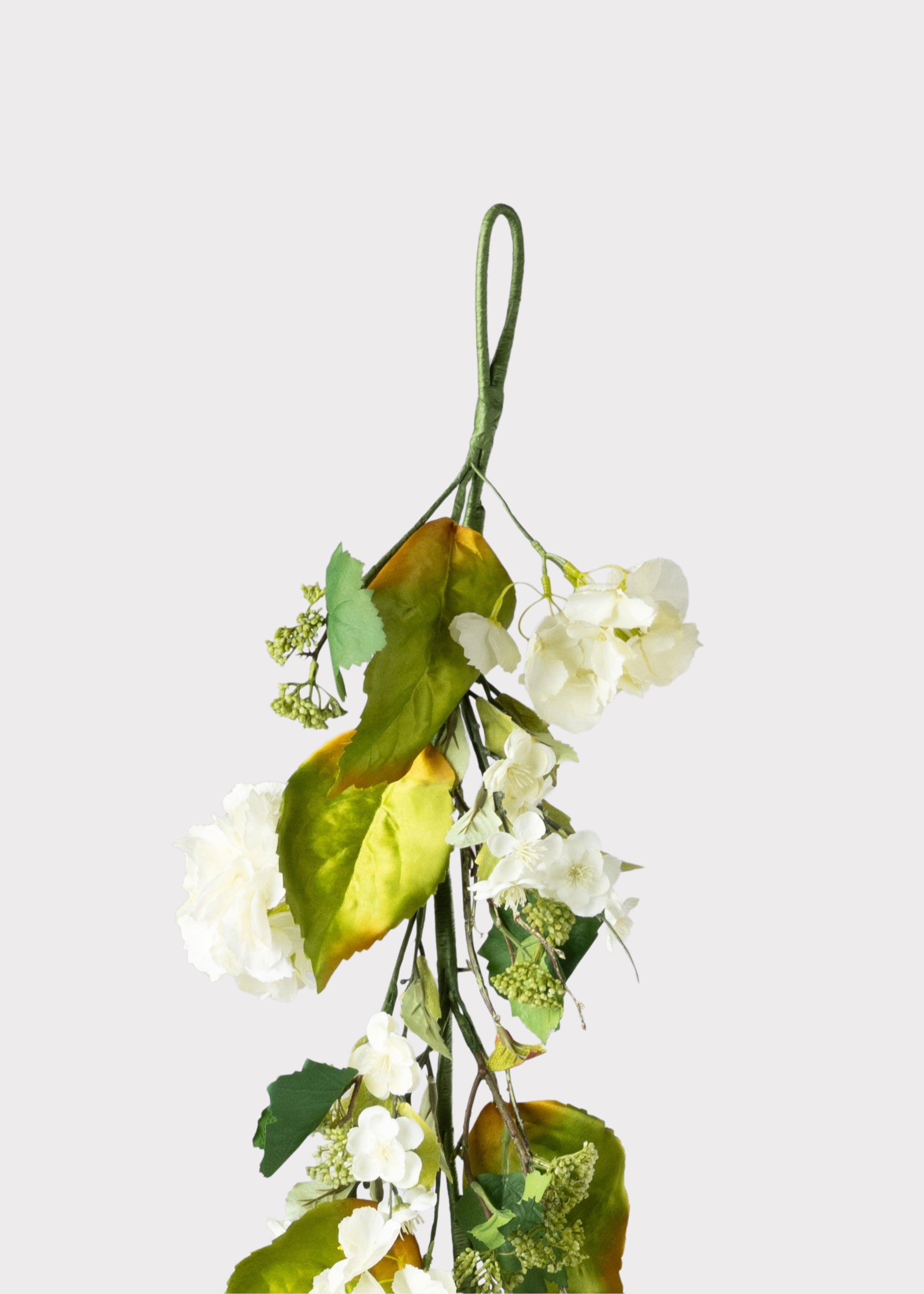 Hoop end of Artificial Hydrangea Garland