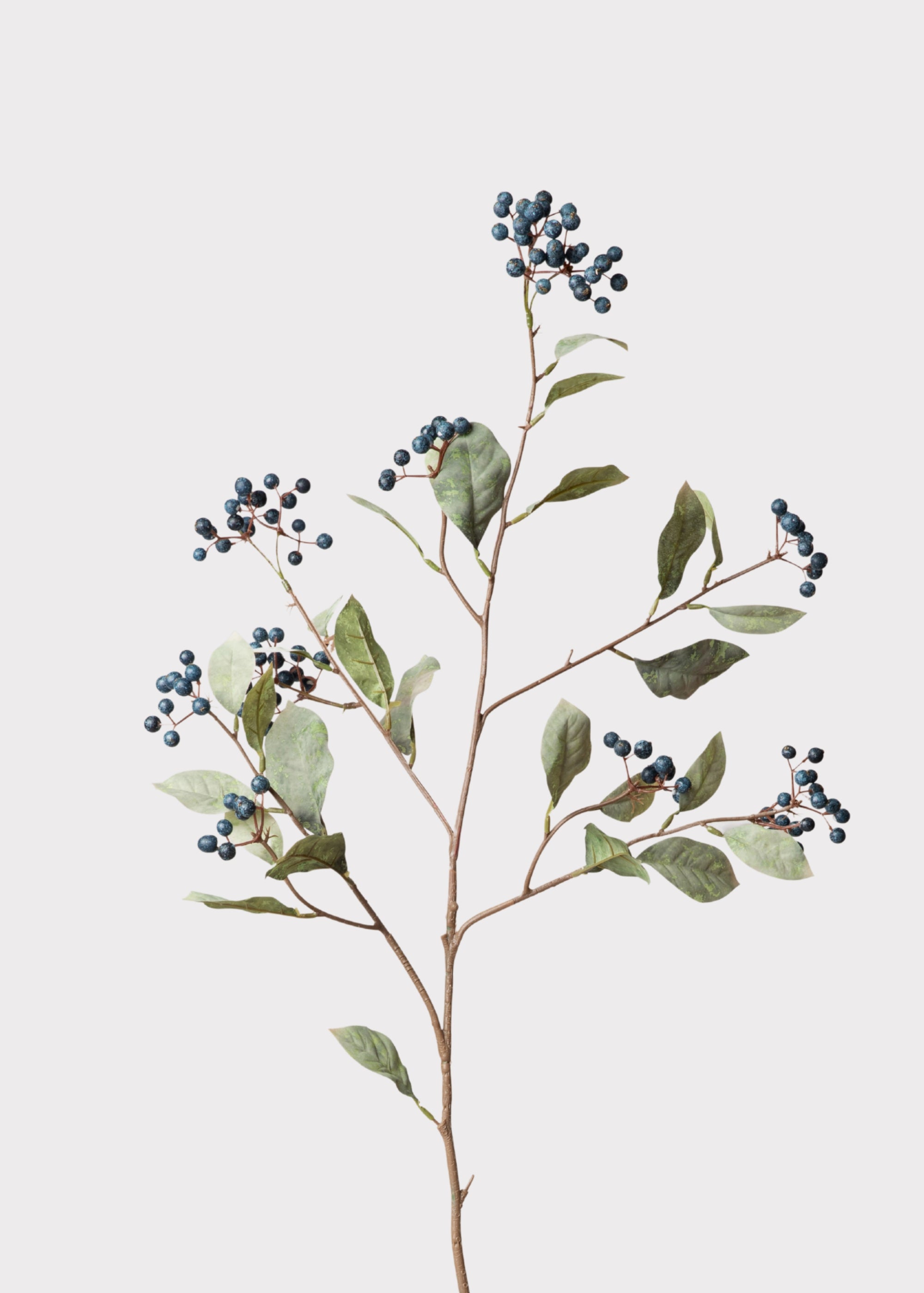 Fake Berry Branch in Blue
