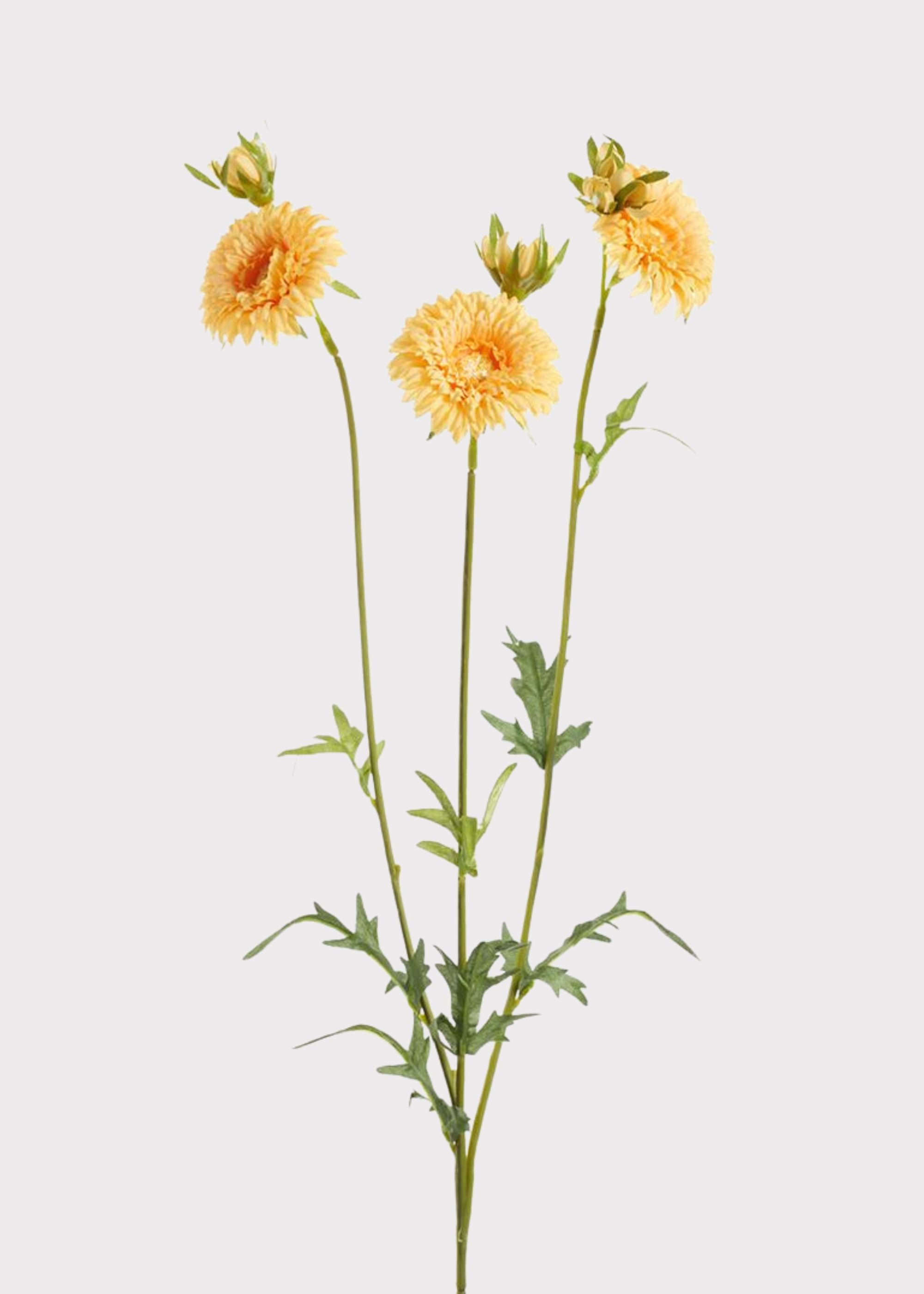Artificial Gerbera Daisy Flower Spray in Yellow