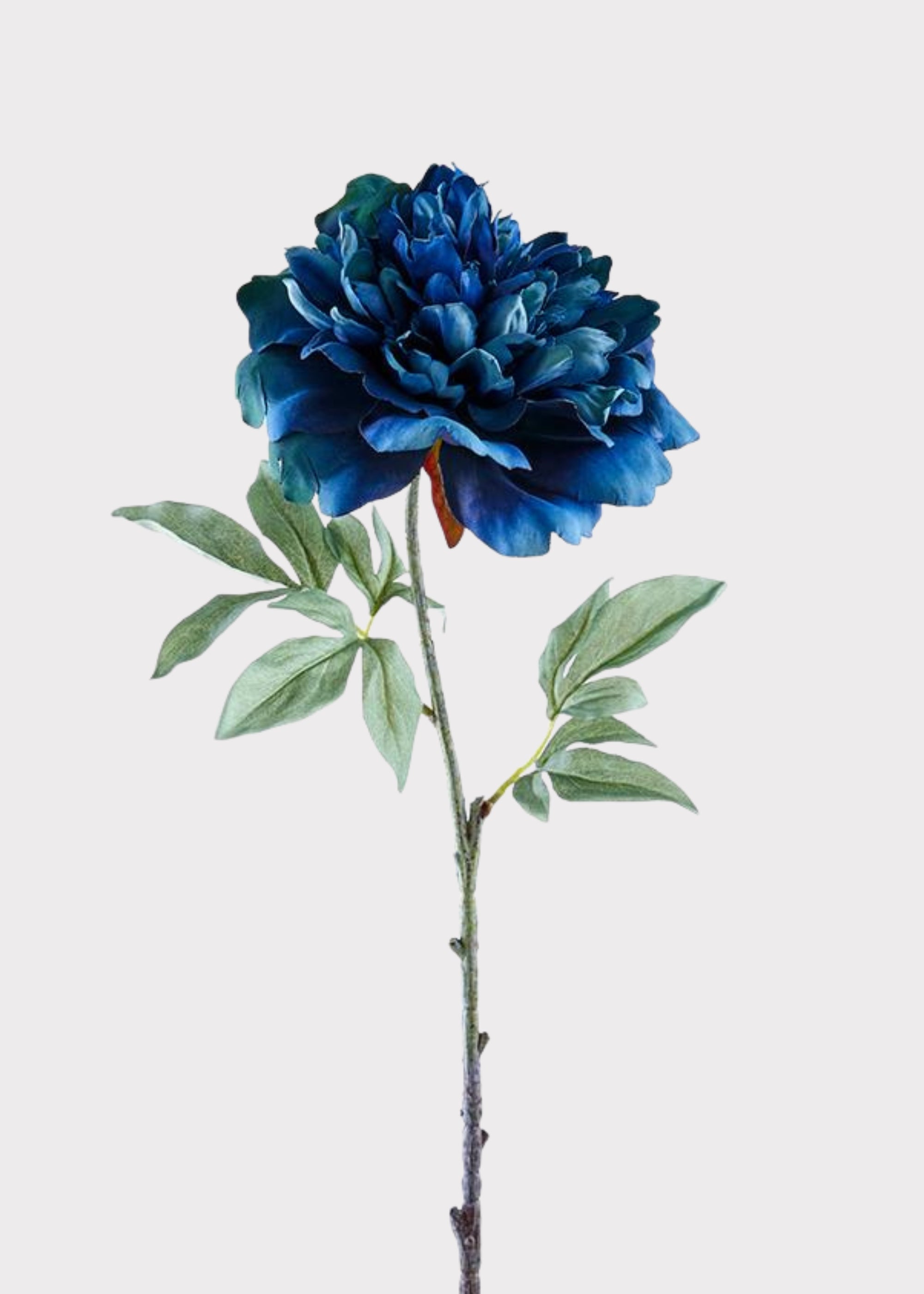 Peacock Blue Artificial Peony Flower