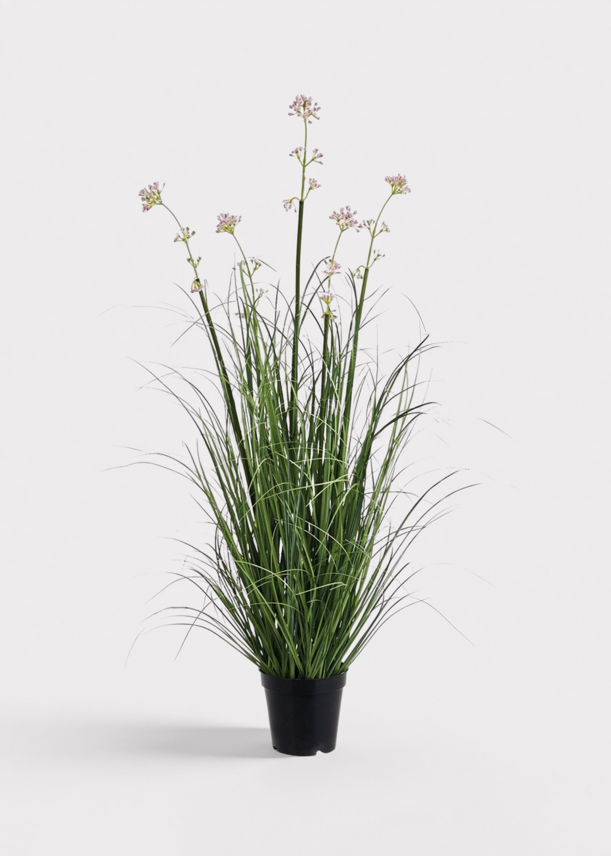 Mauve Fake Flower and Milkweed Grass Potted Plant