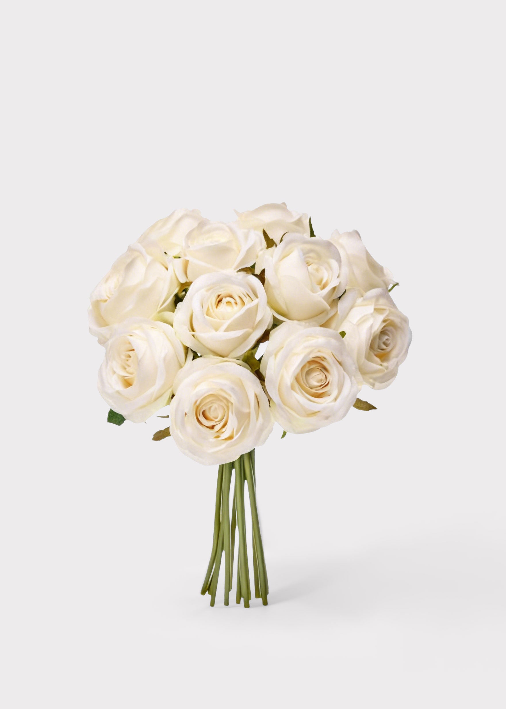 Silk Ivory Rose Bouquet