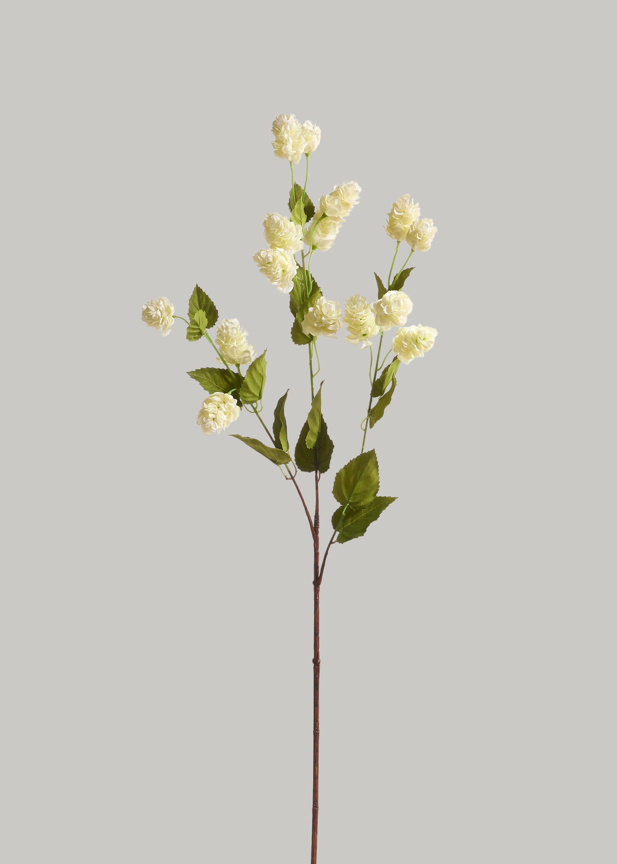Artificial Cream Green Hops Branch