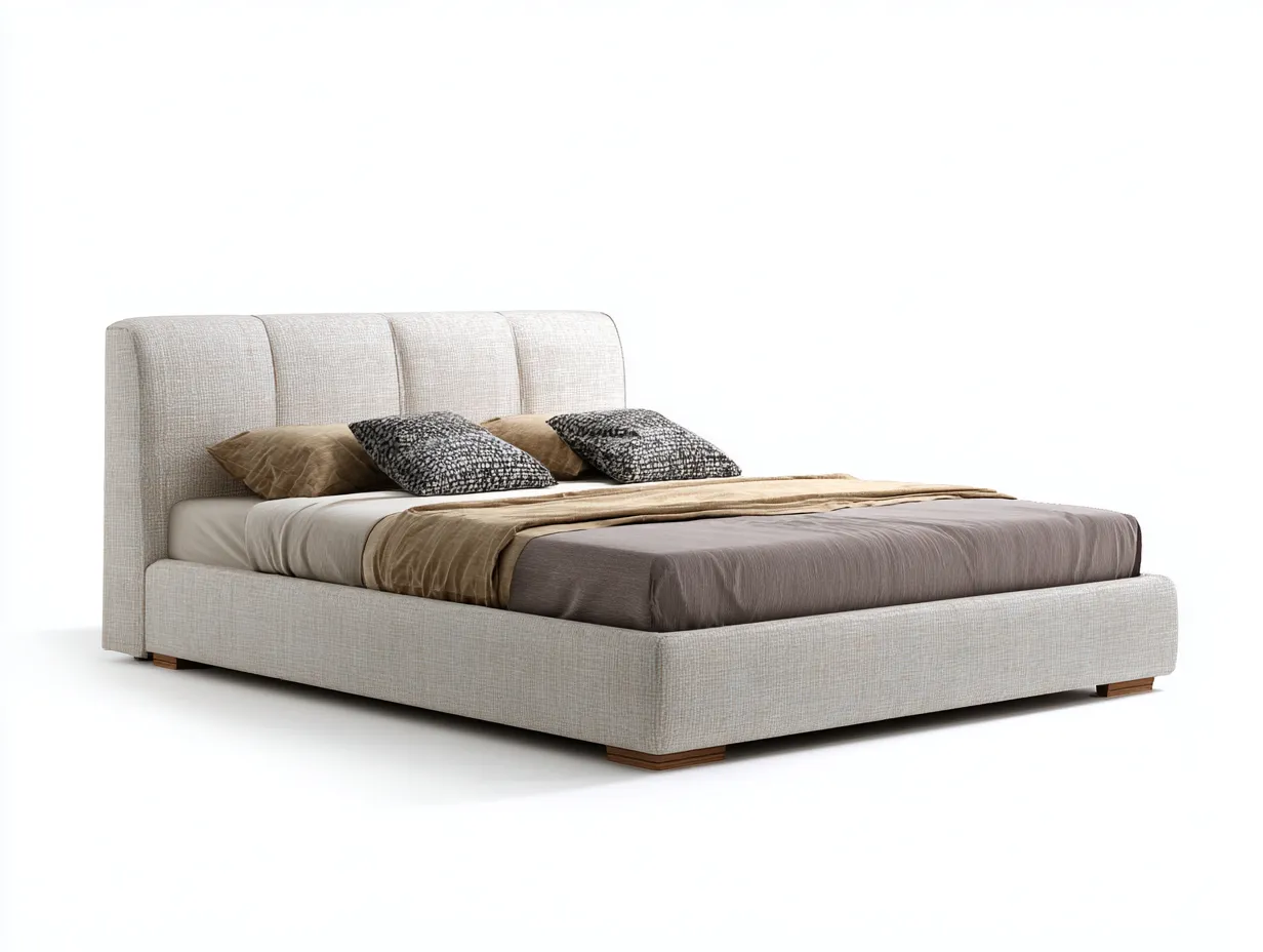 Cama Doble metálica negra 200x160x110 cm - cabecero tubular - estilo minimalista-Doralyinterior