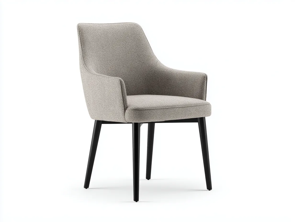 Sillón de Descanso acolchado 60x64x86 cm - gris piedra y negro - estilo moderno para salón