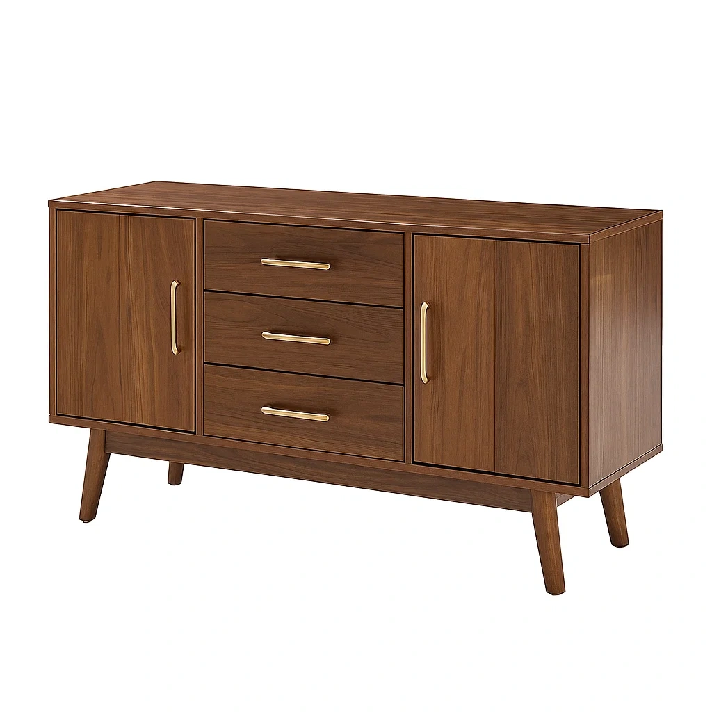 Sideboard aus Holz mit 3 Schubladen und 2 Türen-COZYARONE