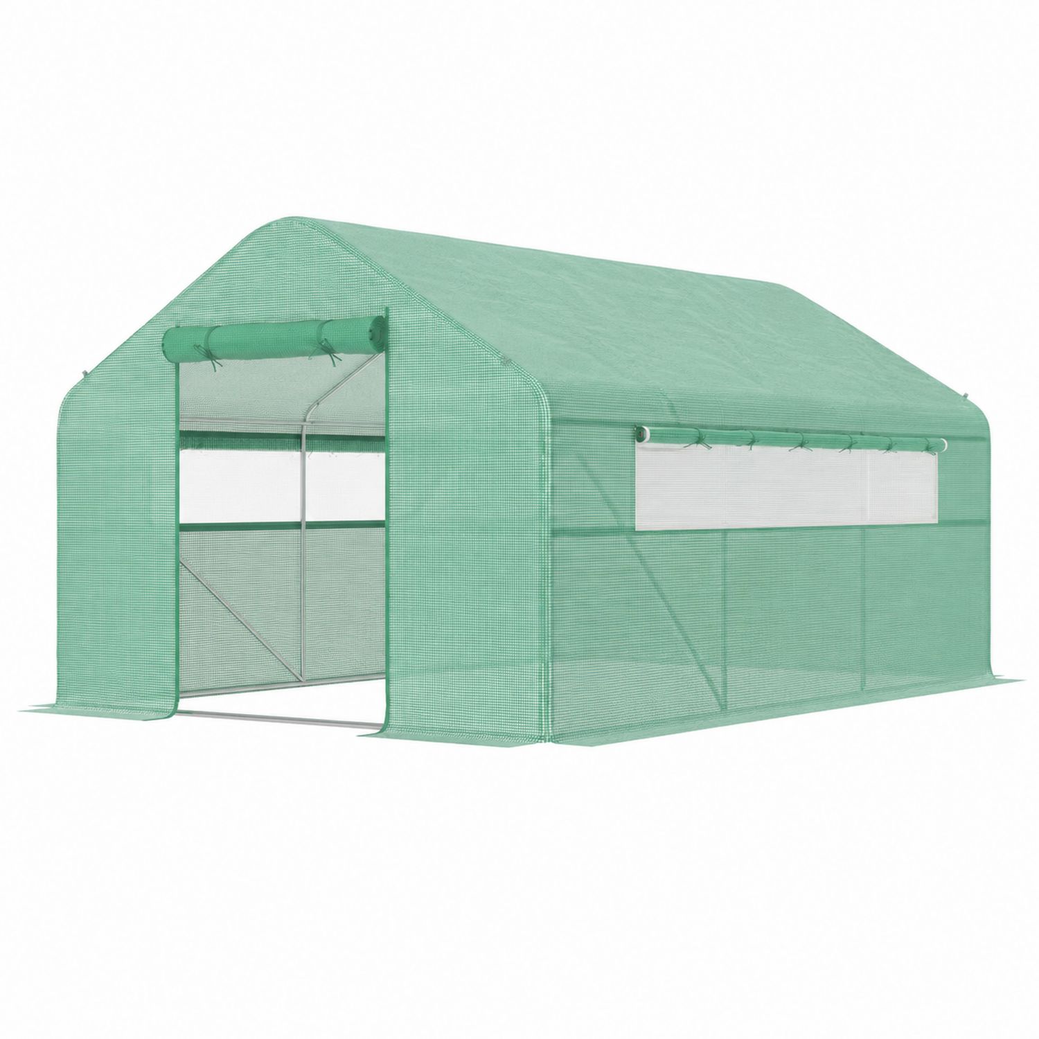 Serre Tunnel de Jardin 3x2x2 m Acier et Polyéthylène Vert