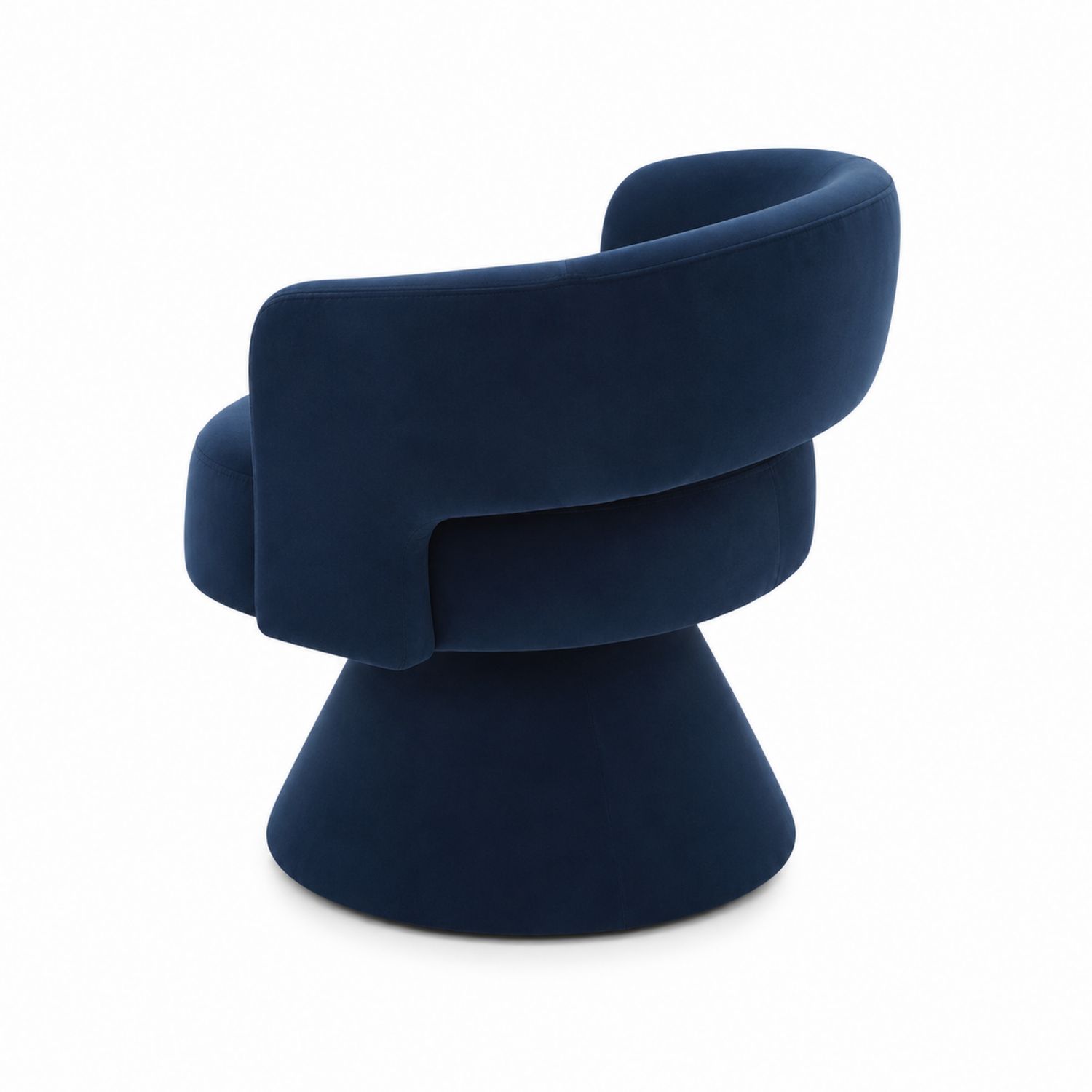 Chaise pivotante en velours Bleu 75x70x85 cm