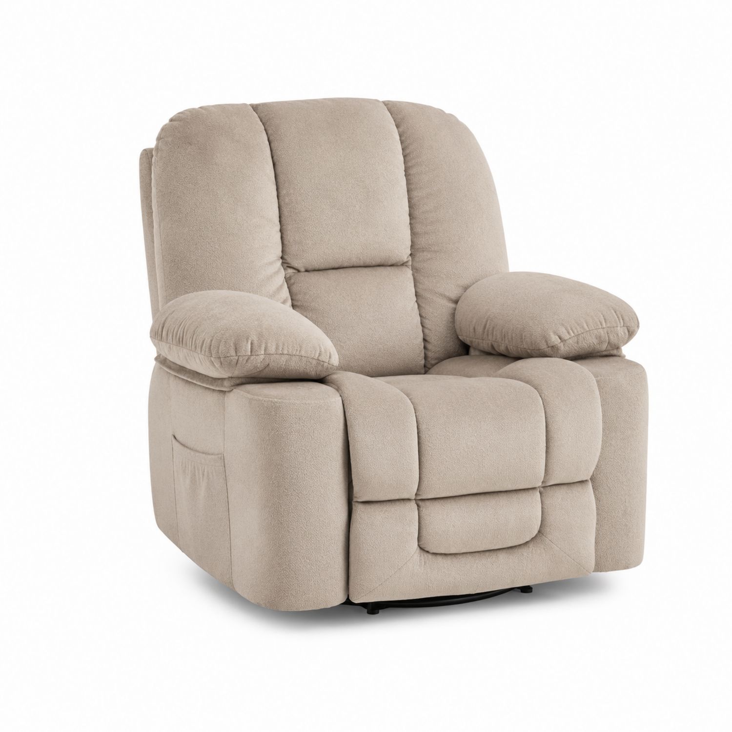 Entspannungssessel Beige Mikrofaser 90x85x100cm