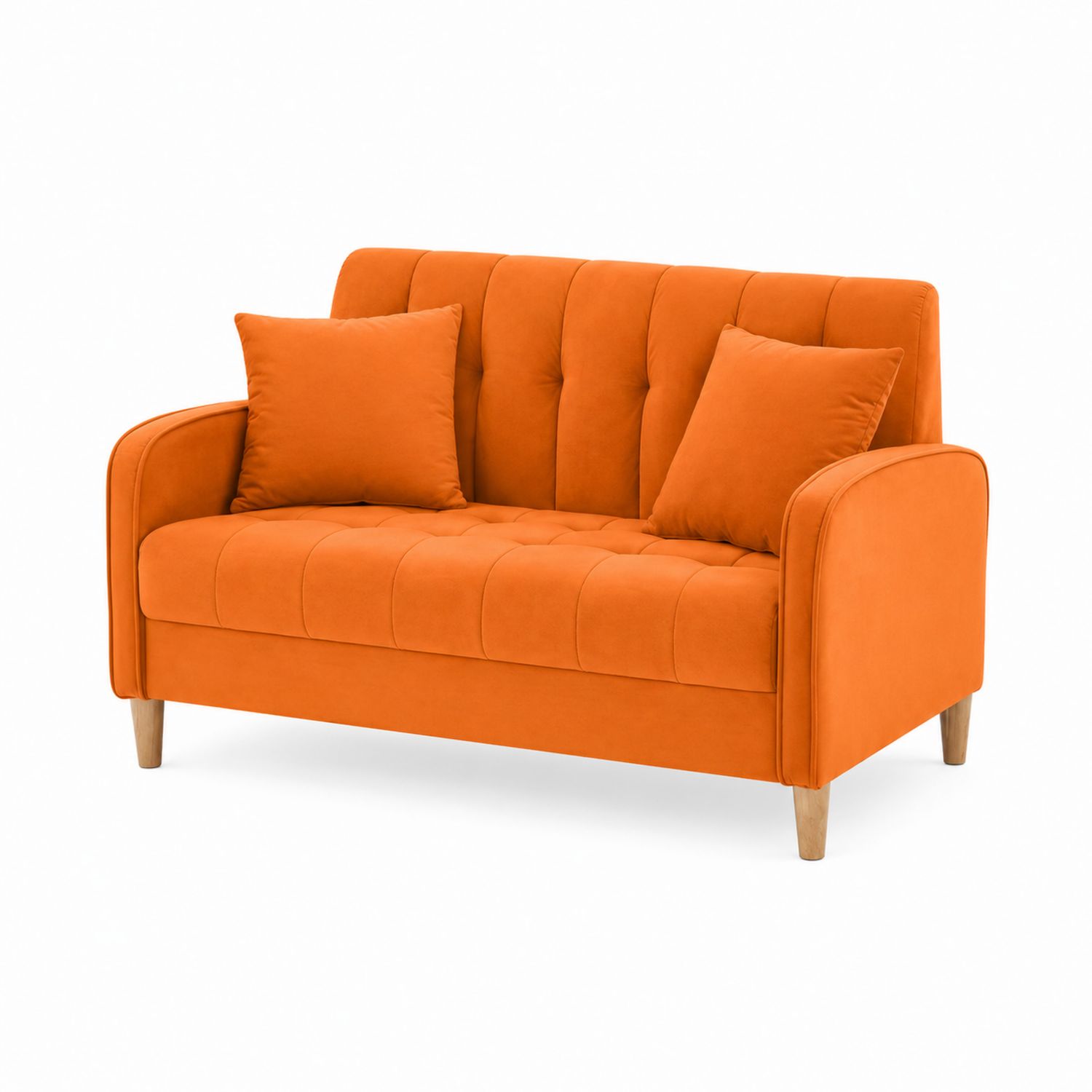 2-Sitzer Sofa Samt Orange