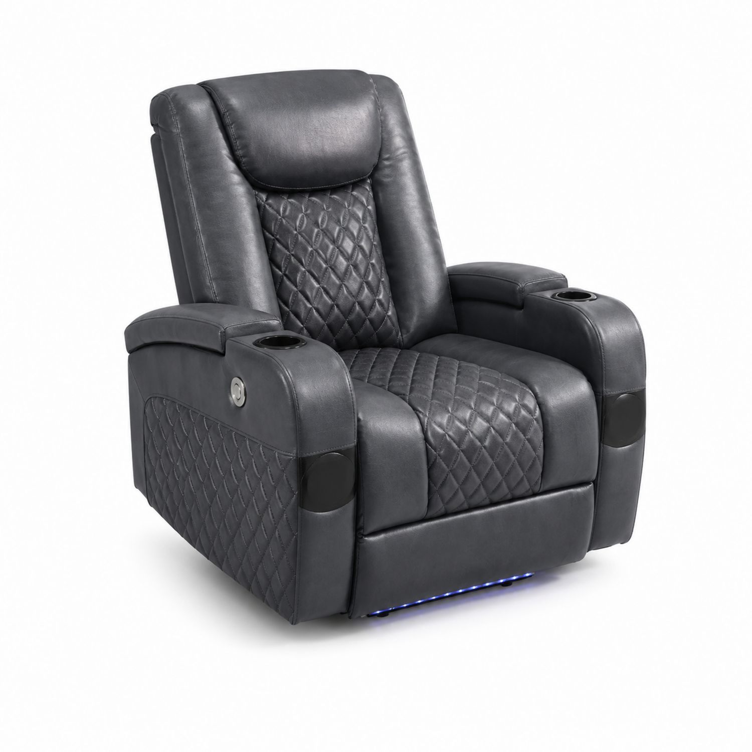 Elektrischer Relaxsessel PU-Leder Grau