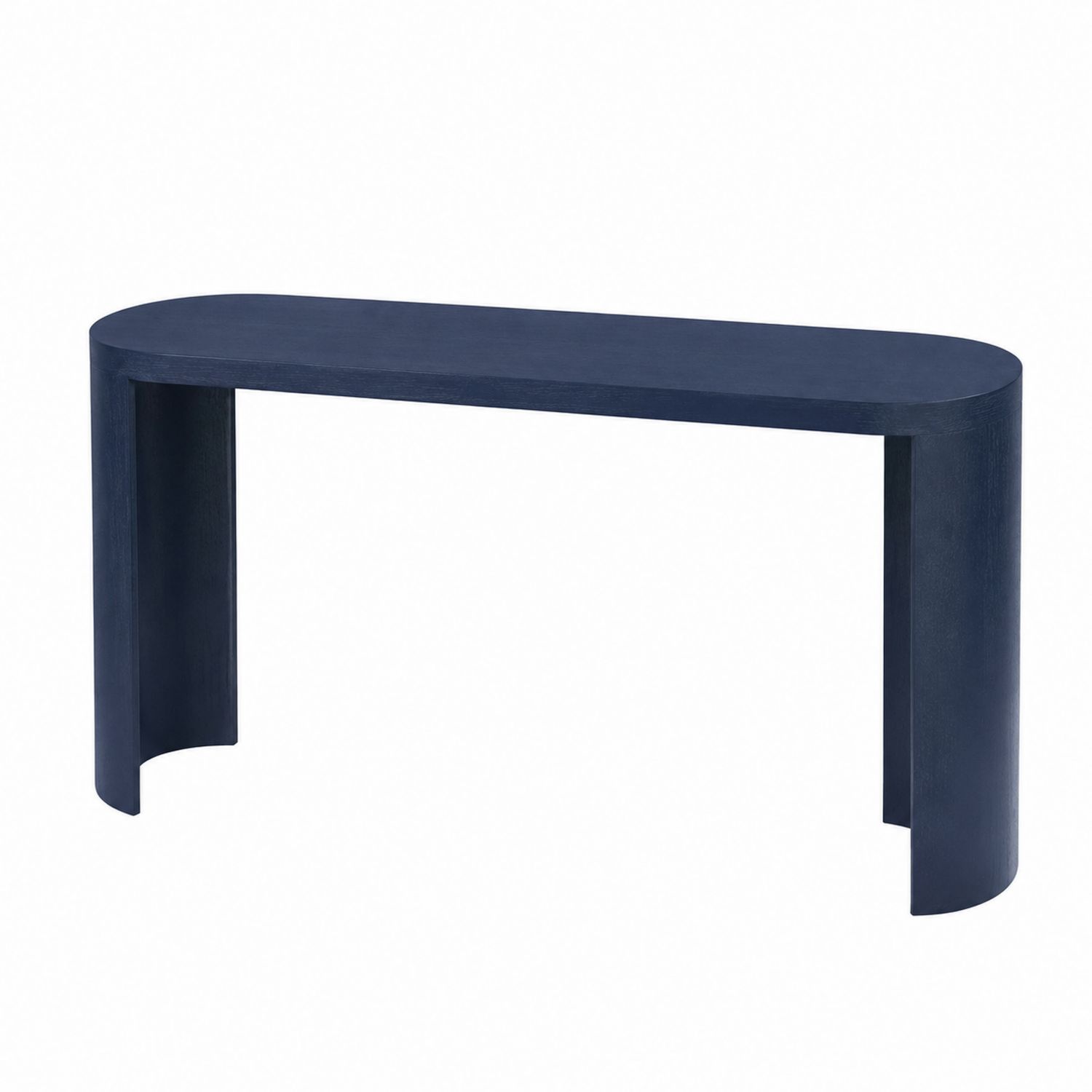 Konsolentisch Oval Holz Blau 120cm x 40cm x 75cm