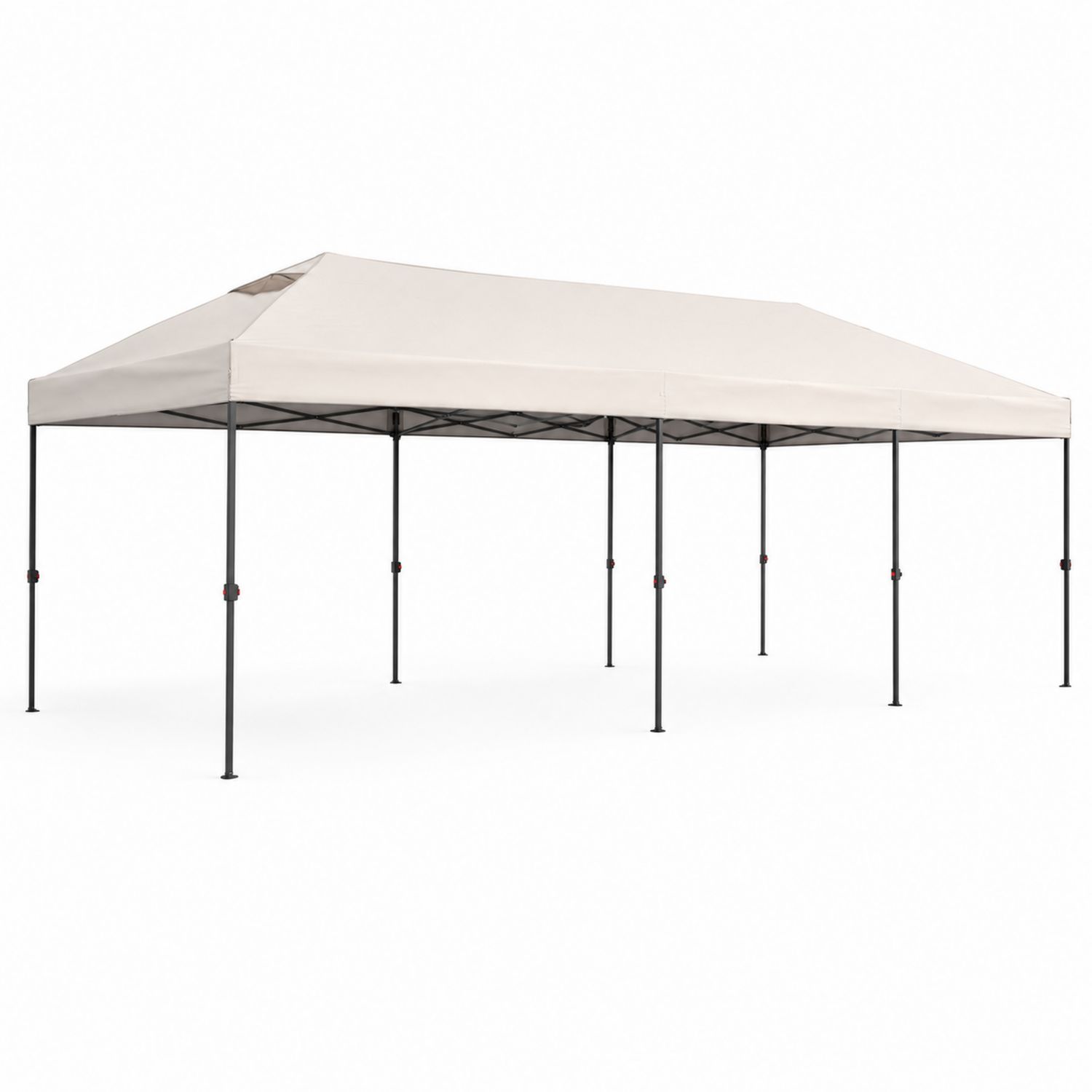 Faltbares Gartenzelt 9x3m Polyester Stahl Beige