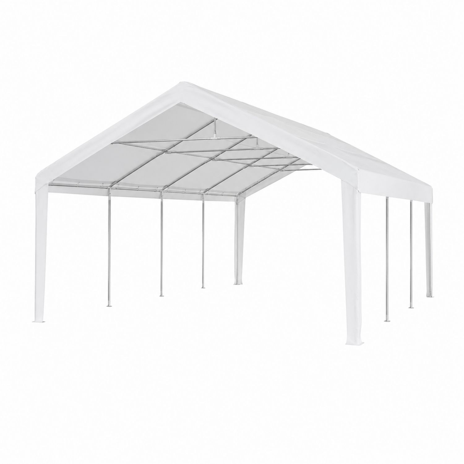 Pavillon 6x3m Weiß Stahlrahmen PVC