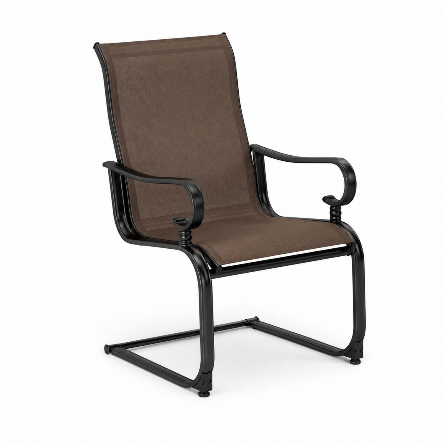 Stuhl Metallrahmen Polyester Braun 55x60x95 cm