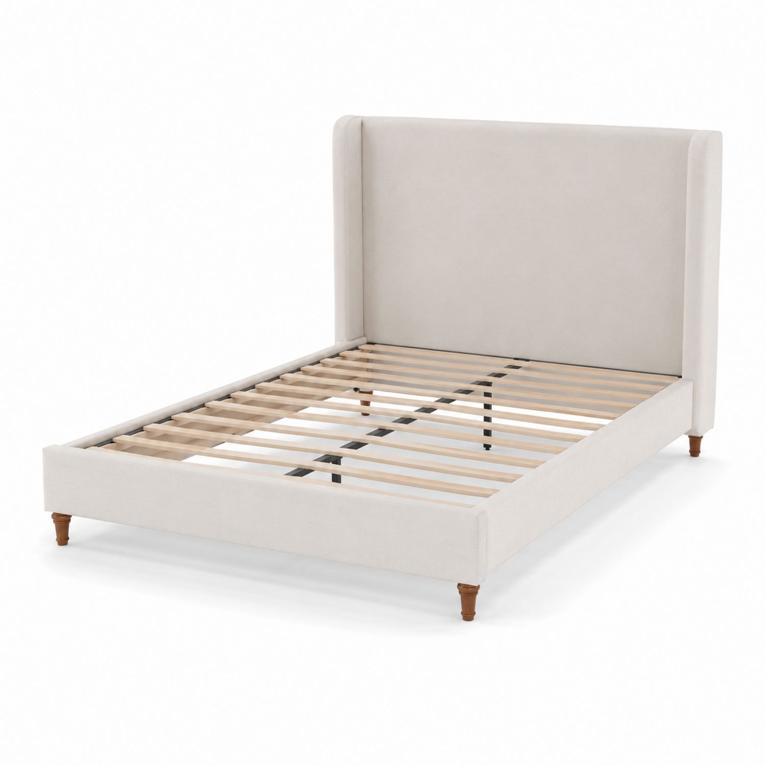 Polsterbett 180x200 cm Leinen Creme