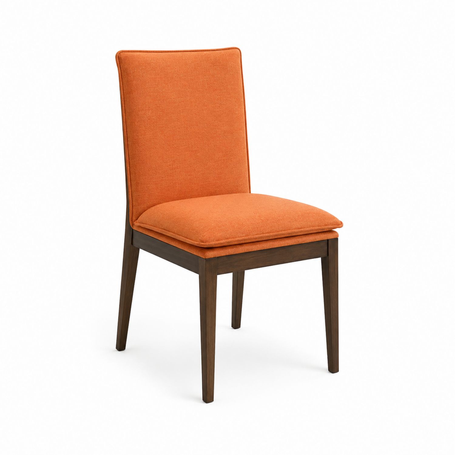 Esszimmerstuhl Walnussholzrahmen Polyester Orange