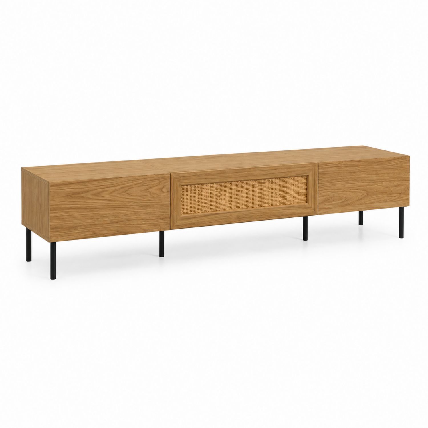 Mobile TV in Legno e Rattan 180 cm