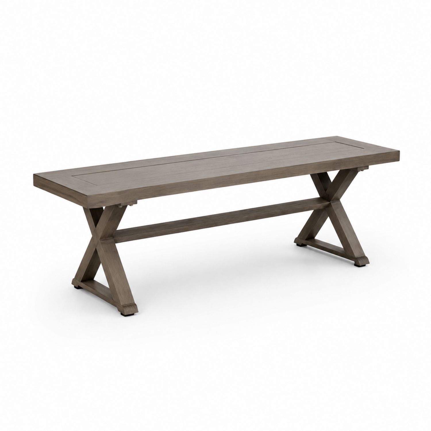 Panca in legno di quercia massello marrone 160x40x45 cm