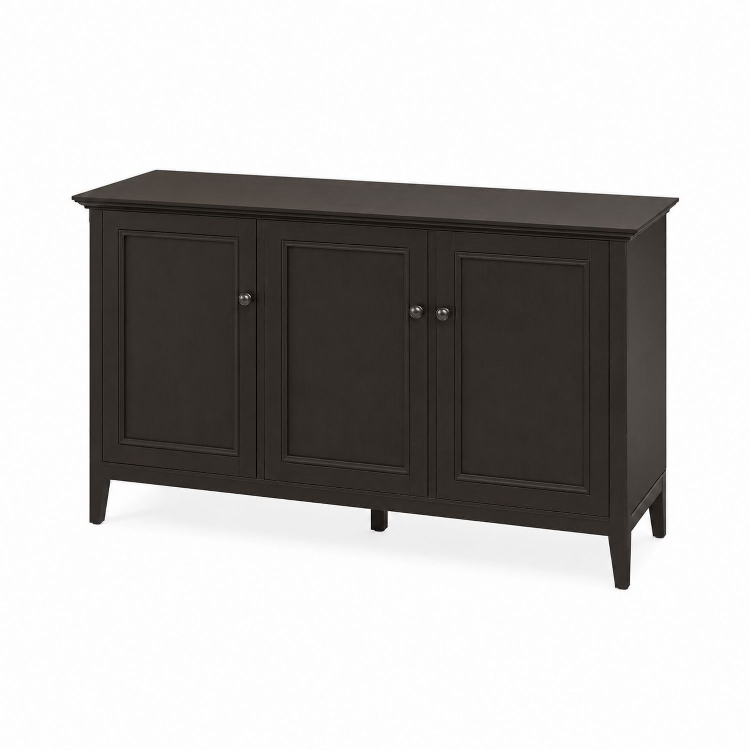 Credenza in Legno Verniciato Nero con 3 Ante